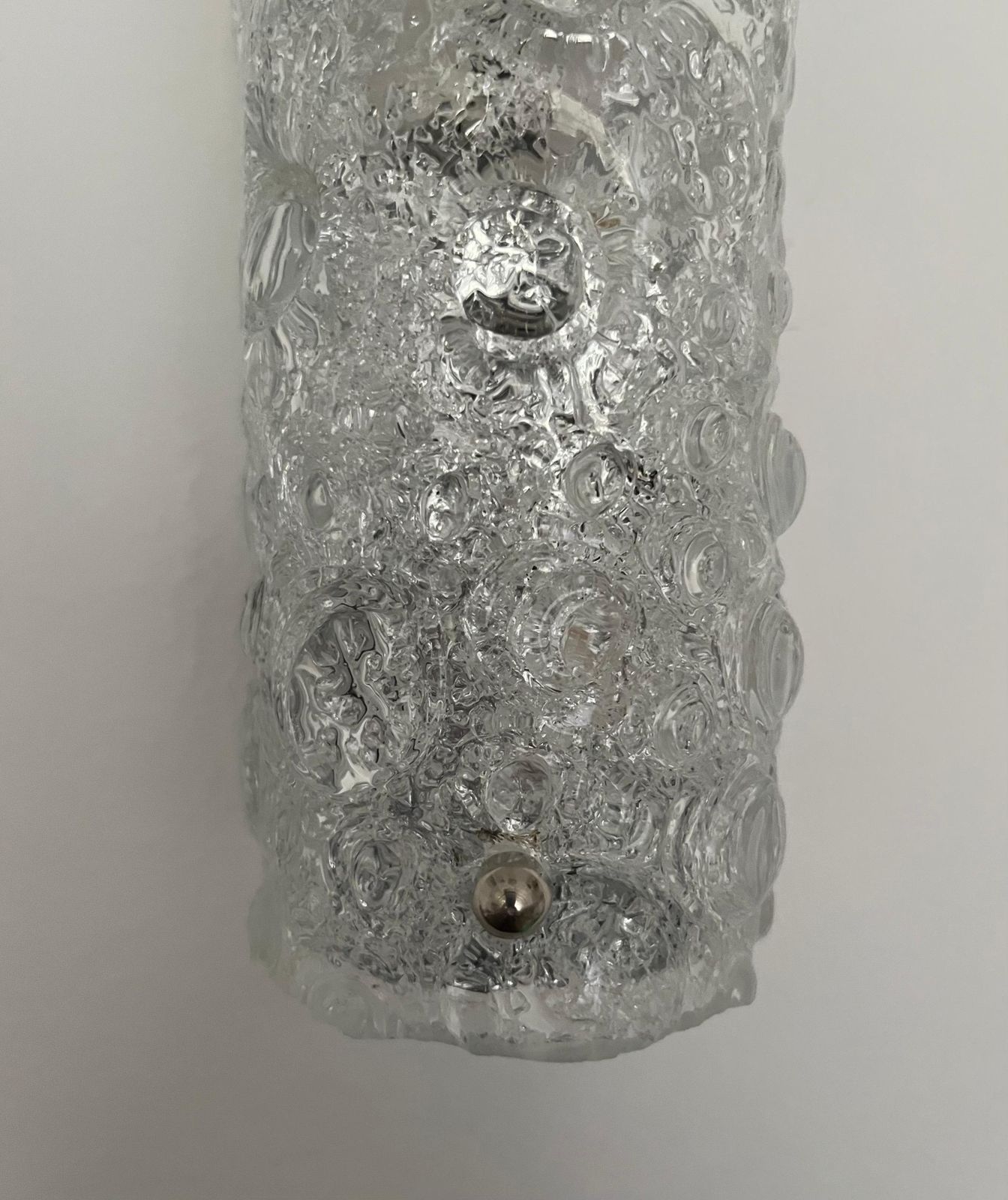 2518.0 German Mid Century Pair Of Bubbles Murano Wall Sconces By Hillebrand, 1970s photo