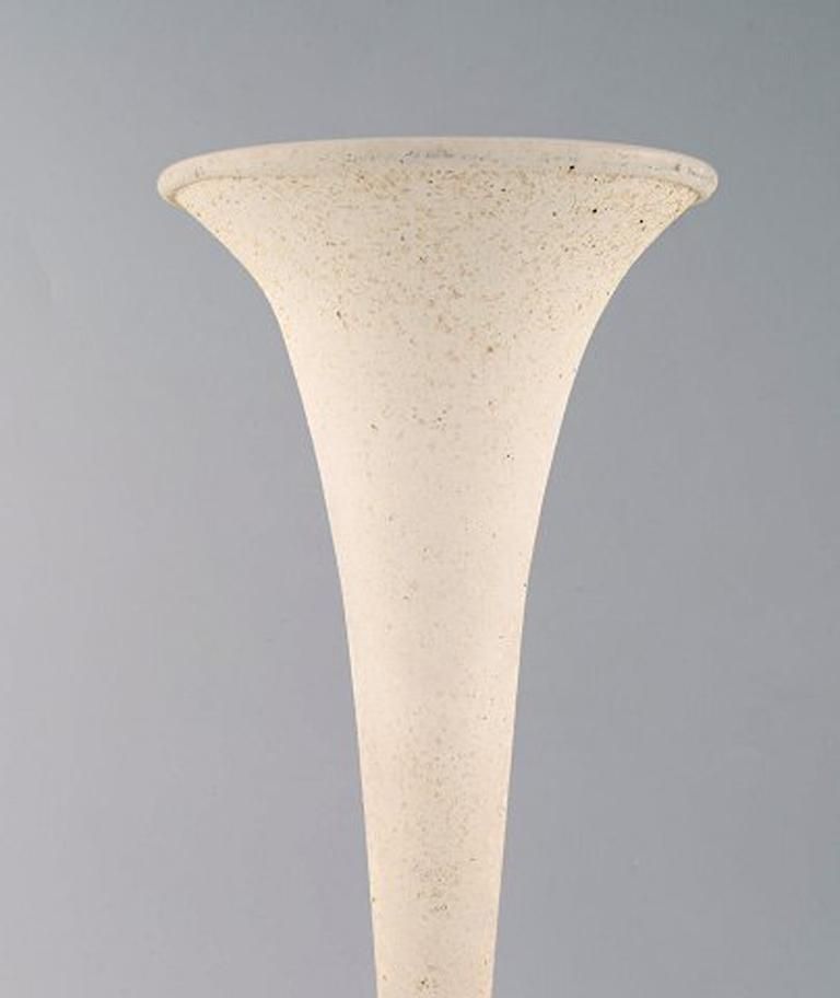Large Trumpet Shaped Murano Vase In Mouth Blown Art Glass, 1960s photo furniture