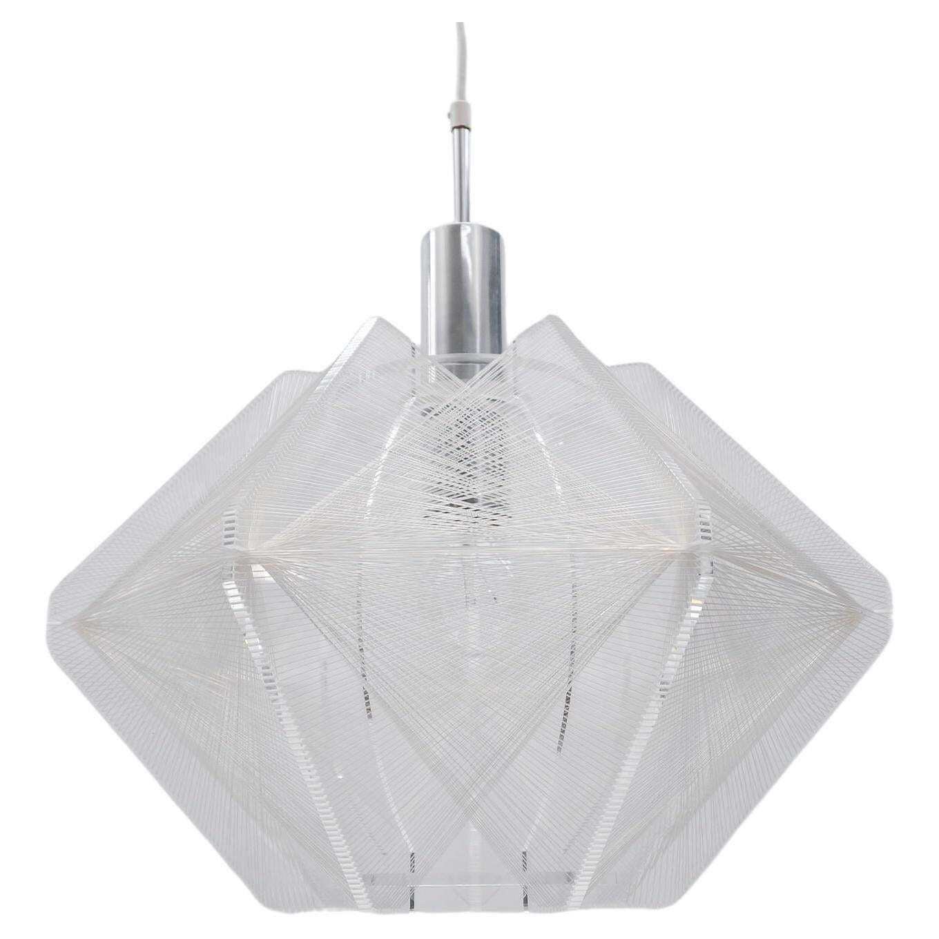 Nylon Thread Pendant Lamp By Paul Secon For Sompex, Germany 1960s