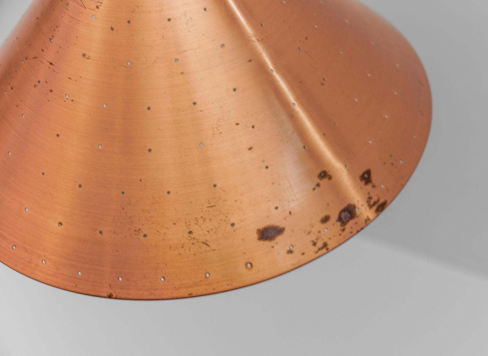 photo buy Scandinavian Perforated Copper Mid Century Modern Copper Ceiling Lamp, 1960s