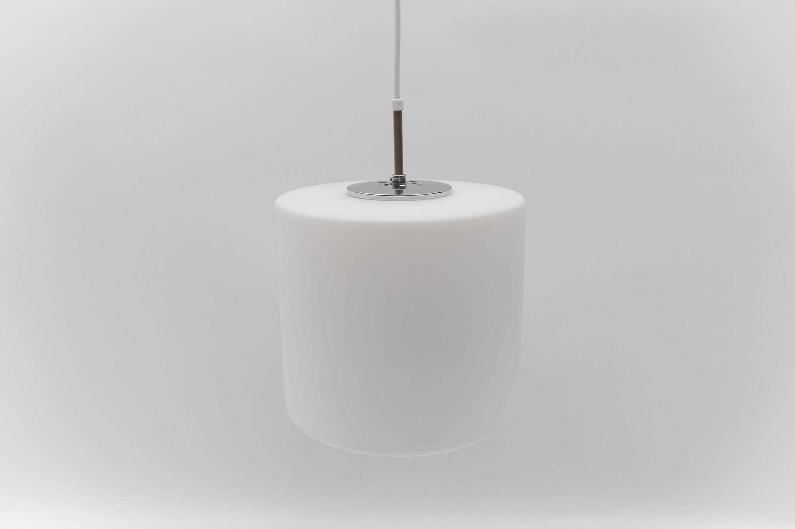 photo for sale Lovely Opaline Glass Ceiling Lamp From Limburg, Germany, 1960s