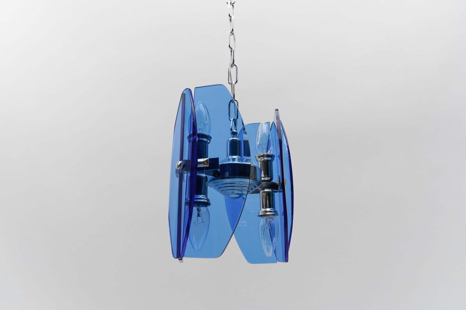 1. Of 2 Mid Century Modern Ceiling Lamp By Antonio Lupi For Veca Italy, 1960s photo vinterior