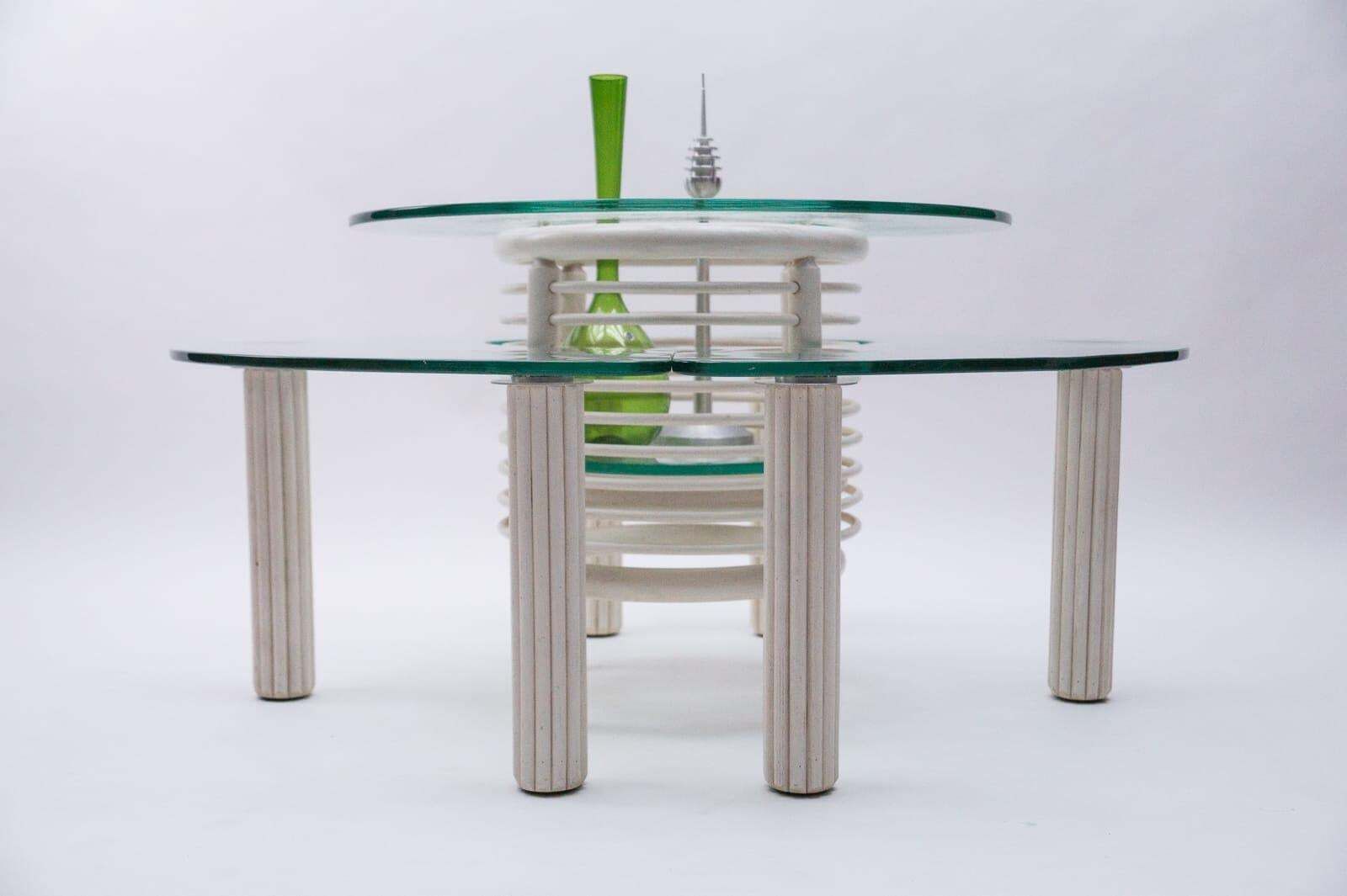 Rare Round 3 Object Tableset With Bottle Tray, 1980s Italy photo vinterior