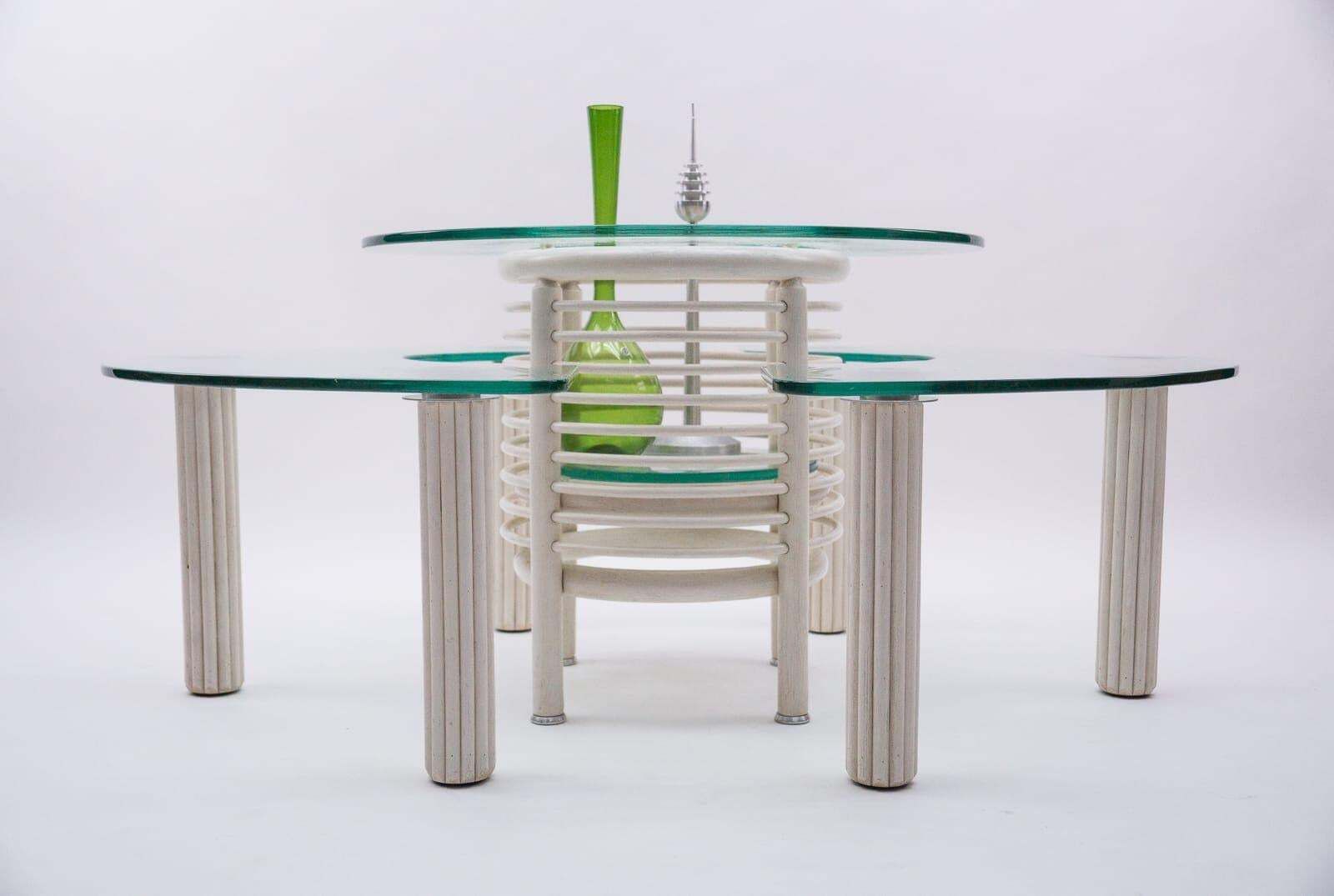 Rare Round 3 Object Tableset With Bottle Tray, 1980s Italy photo buy