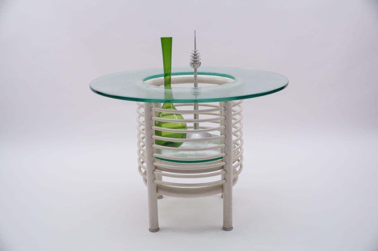 Furniture Rare Round 3 Object Tableset With Bottle Tray, 1980s Italy photo