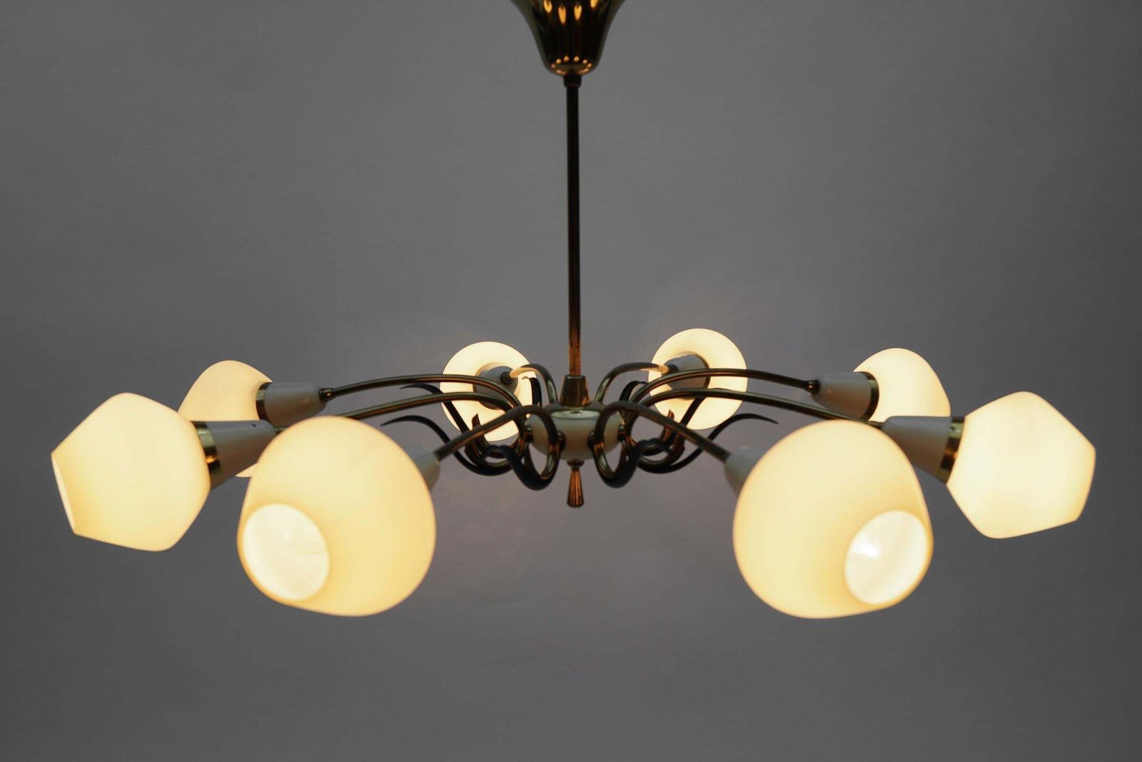 Ceiling 8 Light Sputnik Lamp In The Style Of Arteluce, Italy 1950s photo 807.0