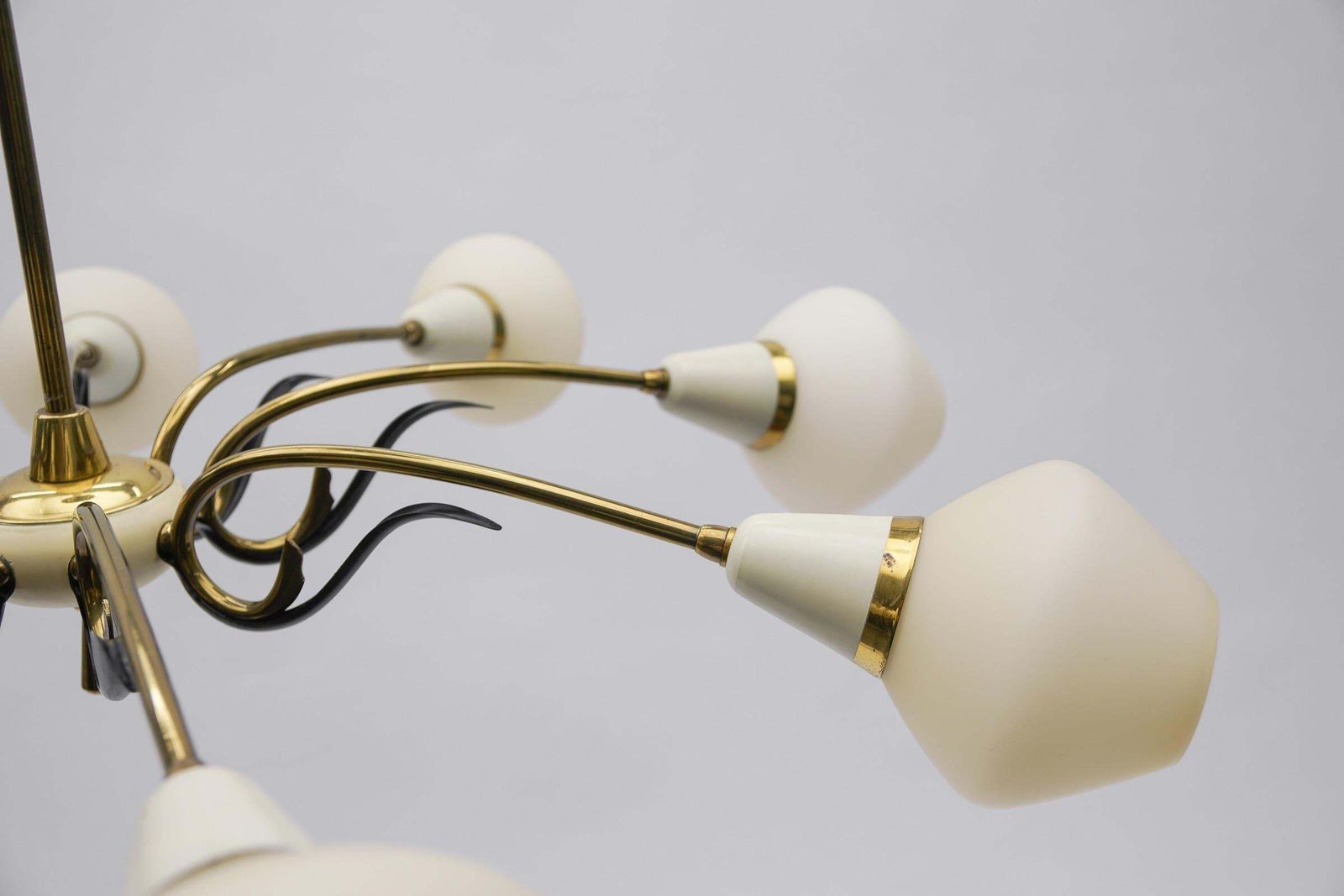 Lighting Ceiling 8 Light Sputnik Lamp In The Style Of Arteluce, Italy 1950s photo