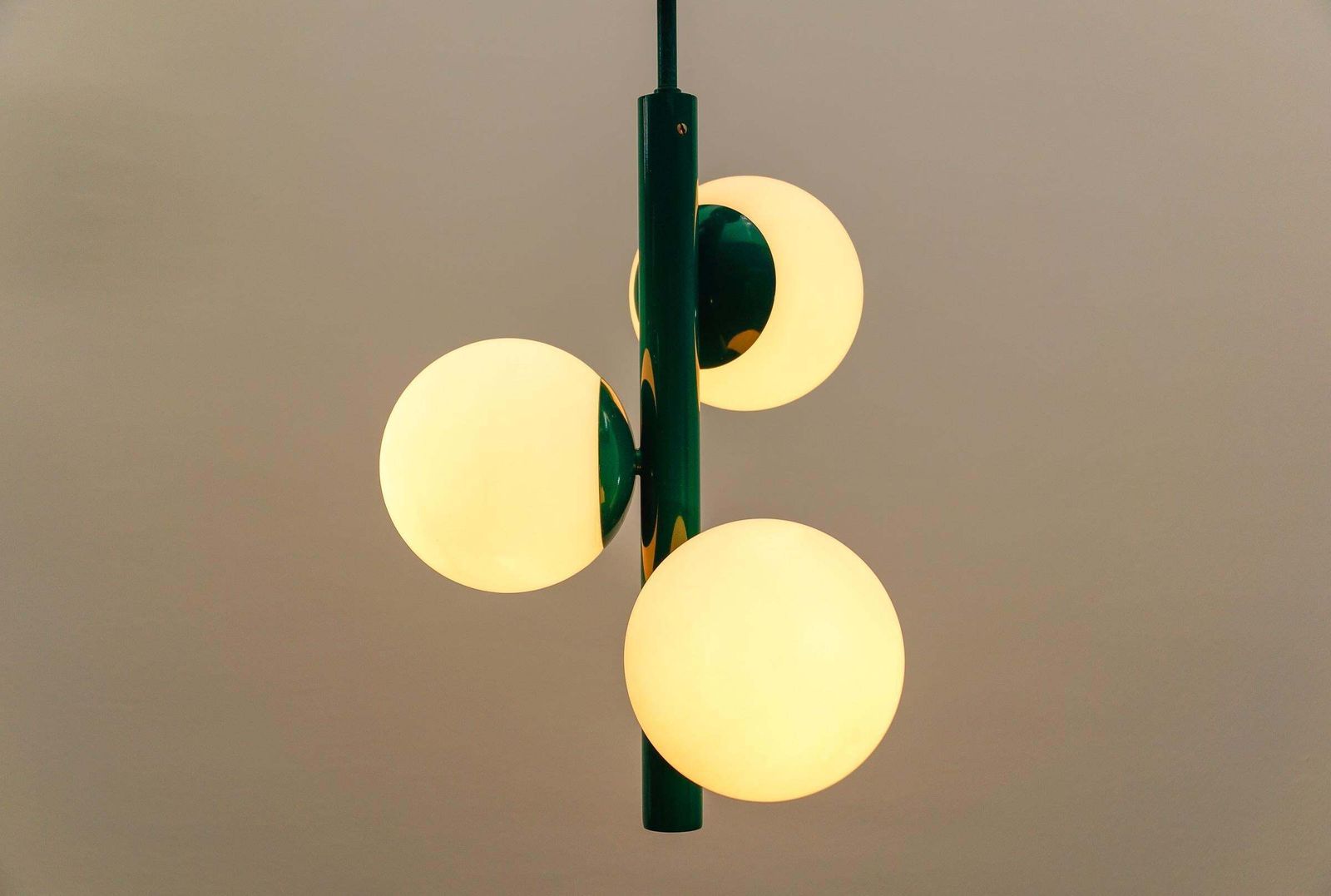 Green Mid Century Modern Sputnik Pendant Lamp By Kaiser Leuchten, Germany 1960s photo 892.0