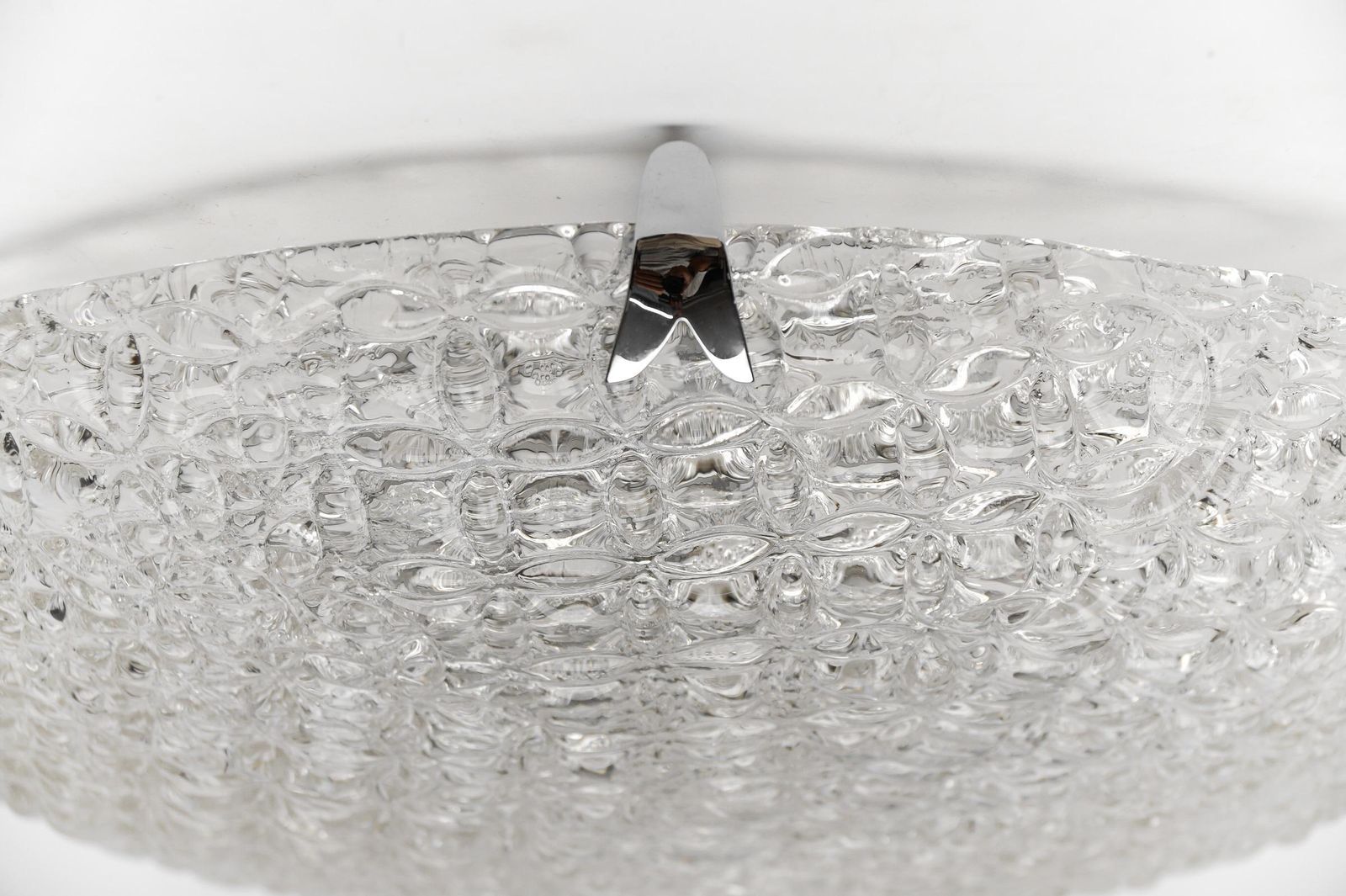 photo vinterior 1. Of 2 Huge Glass Rings Flush Mount By Kaiser Leuchten, 1960s Germany