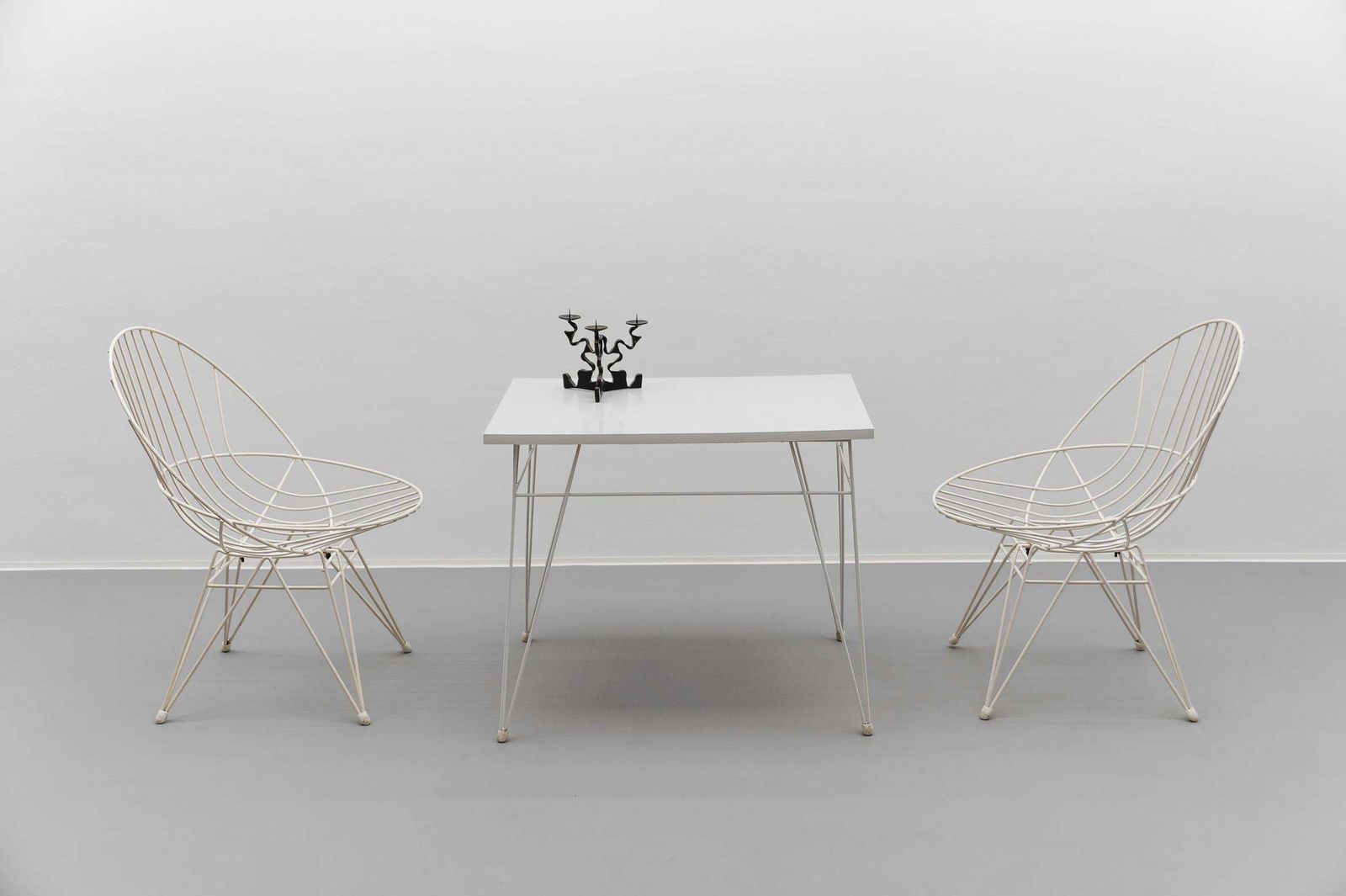 2x Combex Wire Chair + Table By Cees Braakman For Pastoe, 1950er Netherlands photo furniture