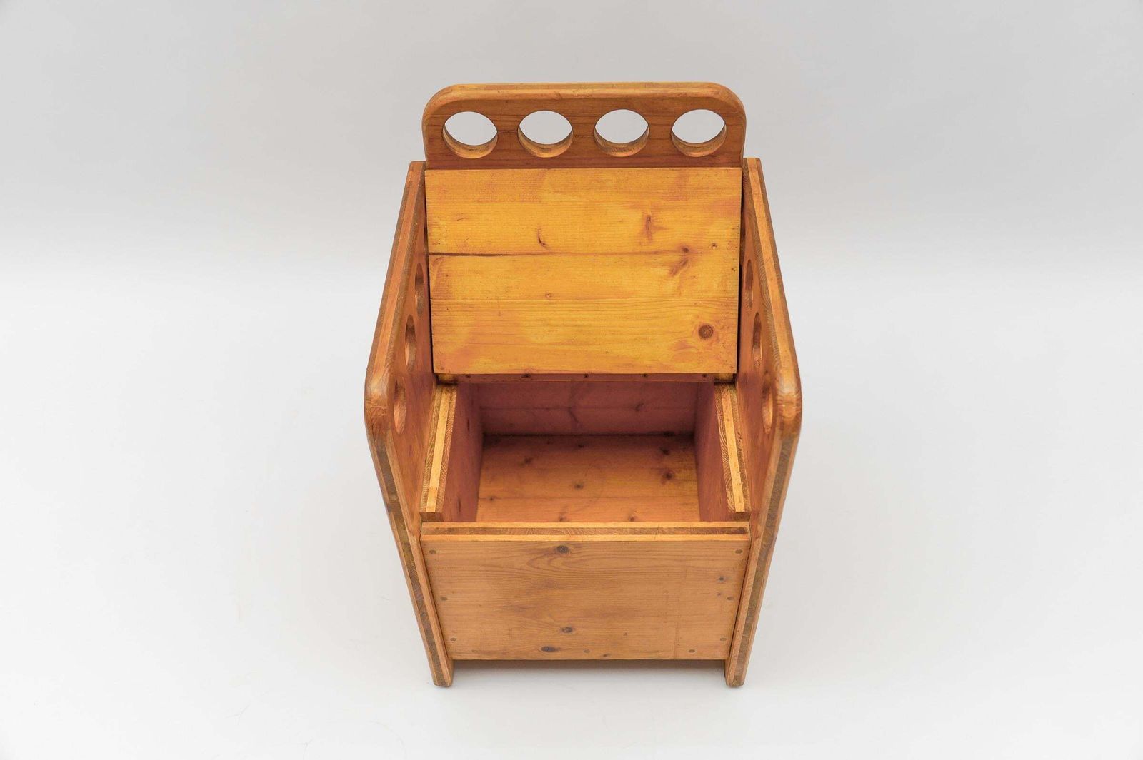 1529.0 Awesome And Rare Scandinavian Pine Wood Childs Set   Chair And Bench, 1960s photo