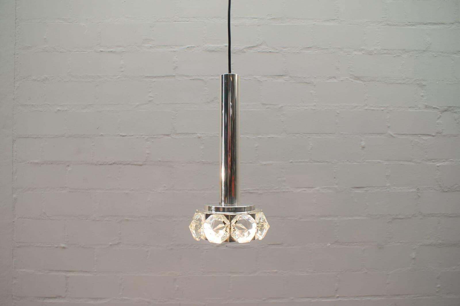 Lovely Bakalowits & Söhne Ceiling Lamp With Large Glass Diamonds, 1970s photo furniture