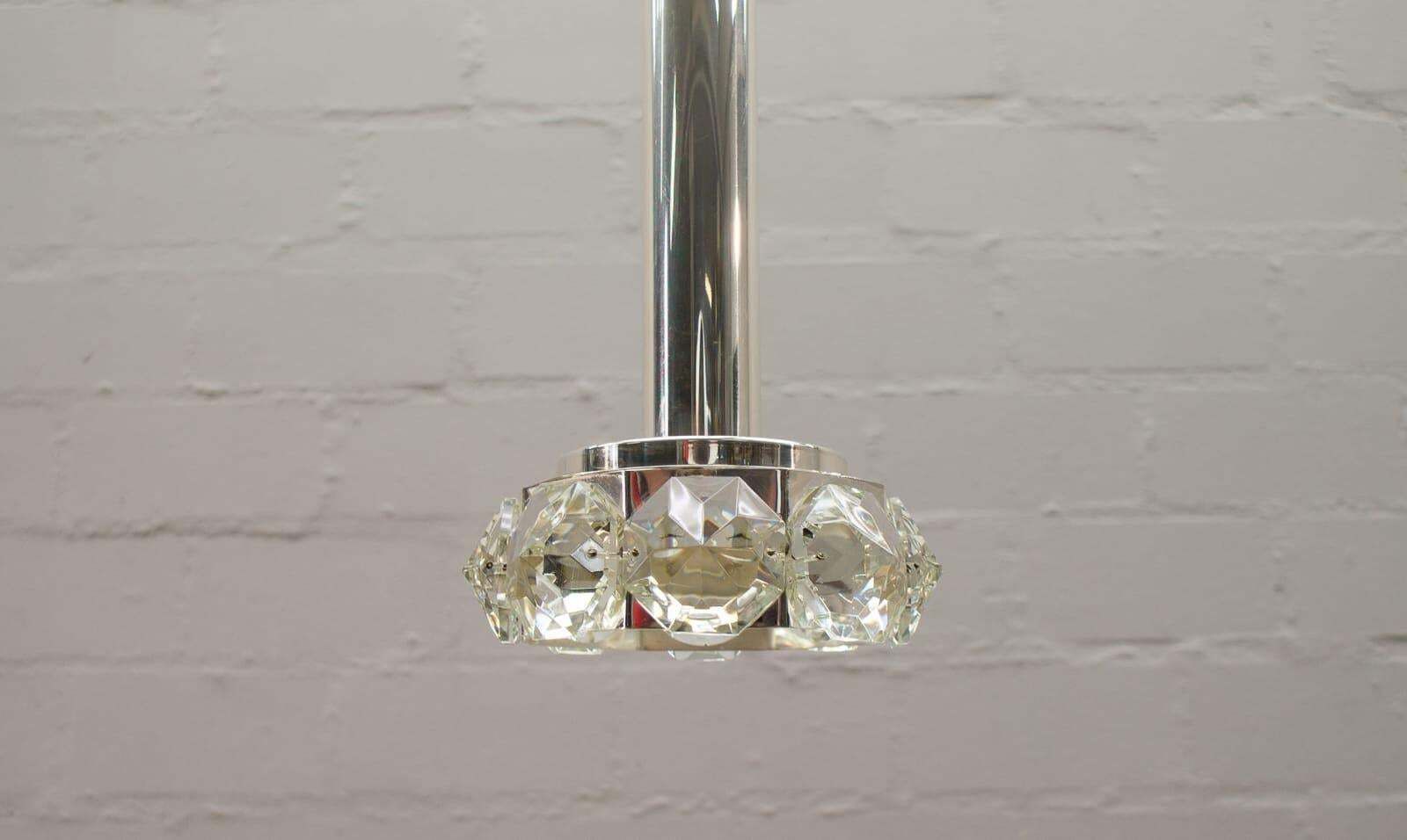Lighting Lovely Bakalowits & Söhne Ceiling Lamp With Large Glass Diamonds, 1970s photo