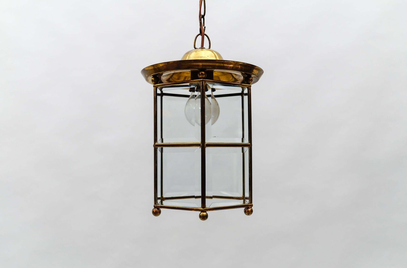 1147.0 Awesome Adolf Loos Lobmeyr Light Cut Glass And Brass, Austria 1930s photo