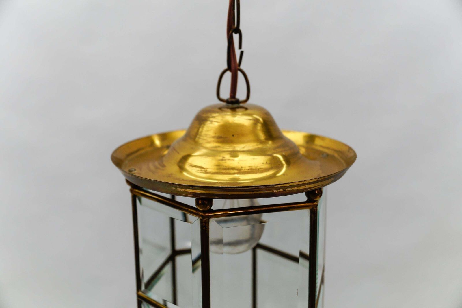 photo vinterior Awesome Adolf Loos Lobmeyr Light Cut Glass And Brass, Austria 1930s