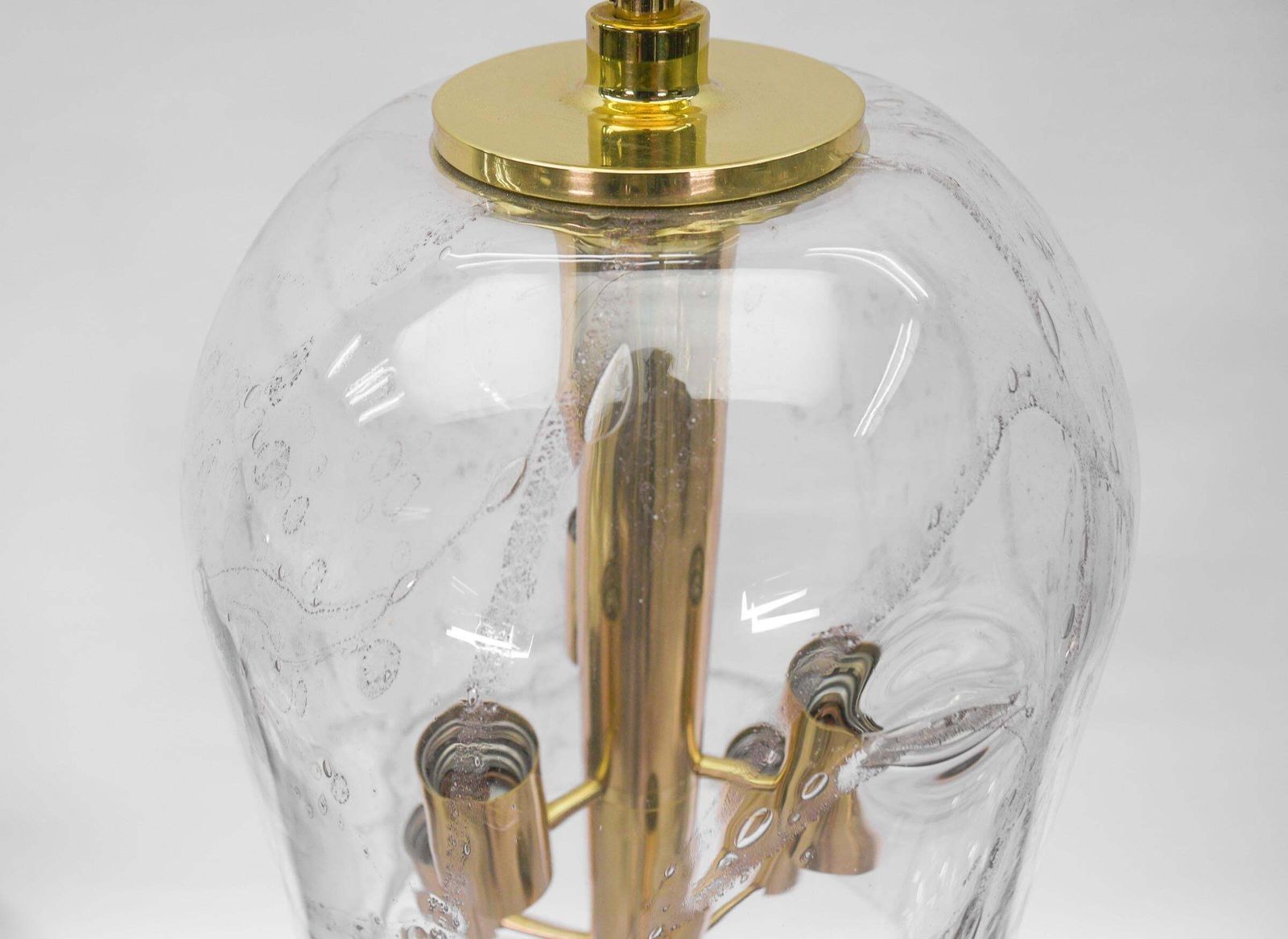Lovely Large Hand Blown Glass Lamp With Six Lights By Doria, 1960s Germany photo buy