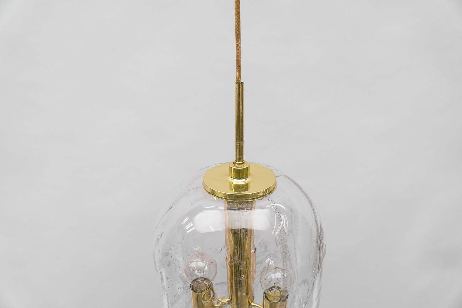 photo for sale Lovely Large Hand Blown Glass Lamp With Six Lights By Doria, 1960s Germany