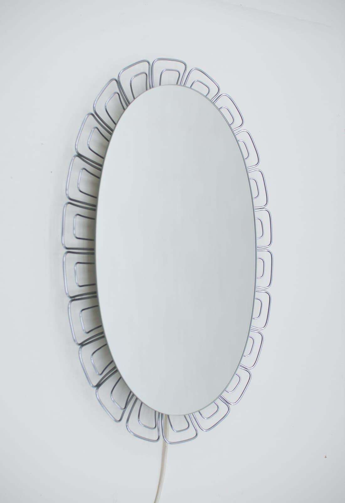 Wire Backlight Mirror, 1970s Germany, In The Style Of Verner Panton Wire Series photo furniture