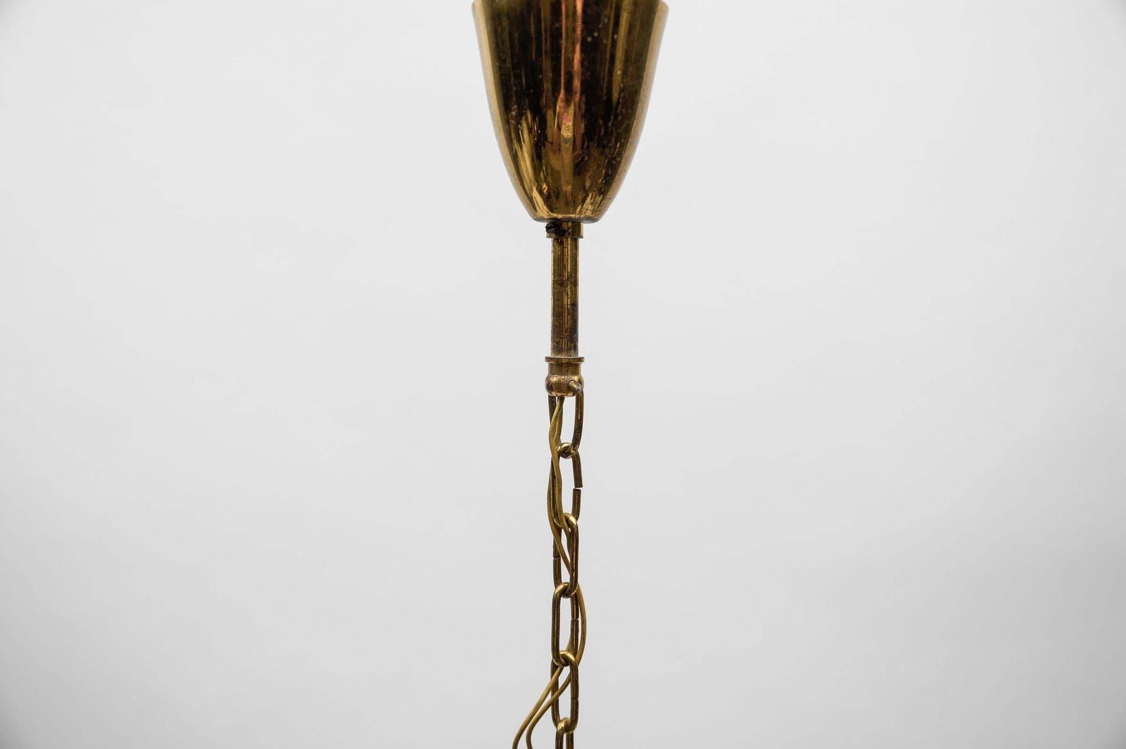 photo furniture 1. Of 2 Mid Century Modern Brass & Bubble Opal Glass Pendant Lamp, 1960s Austria