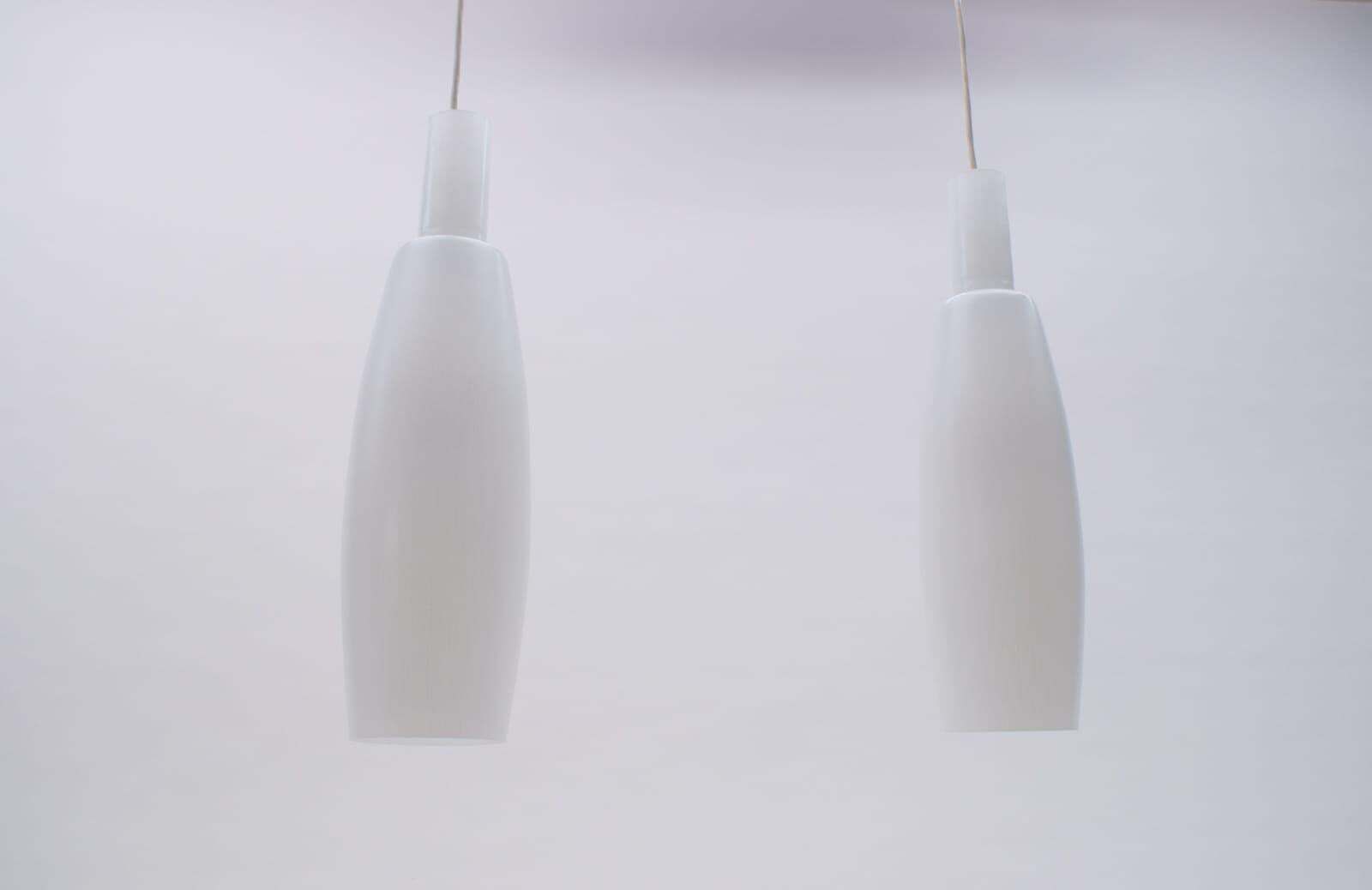 Rare Pair Of Cylindrical Glass Lamps, 1950s, Germany photo for sale