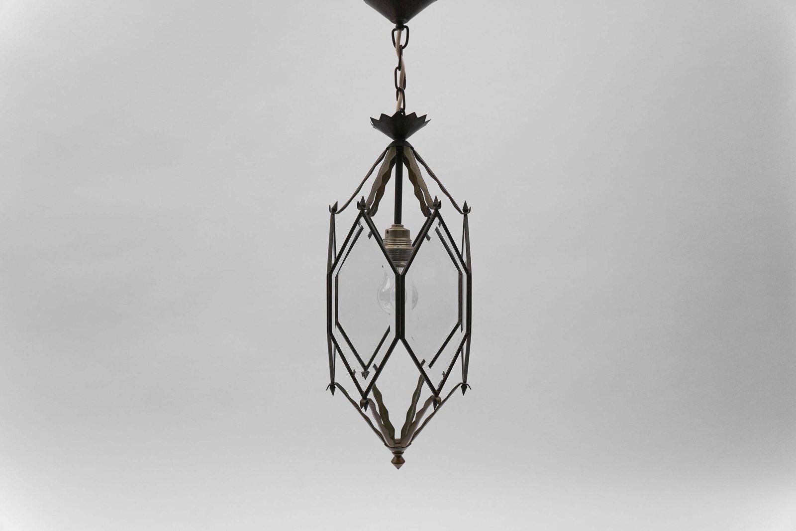 Lovely Adolf Loos Lobmeyr Style Light Beveled Glass And Brass, Austria photo furniture