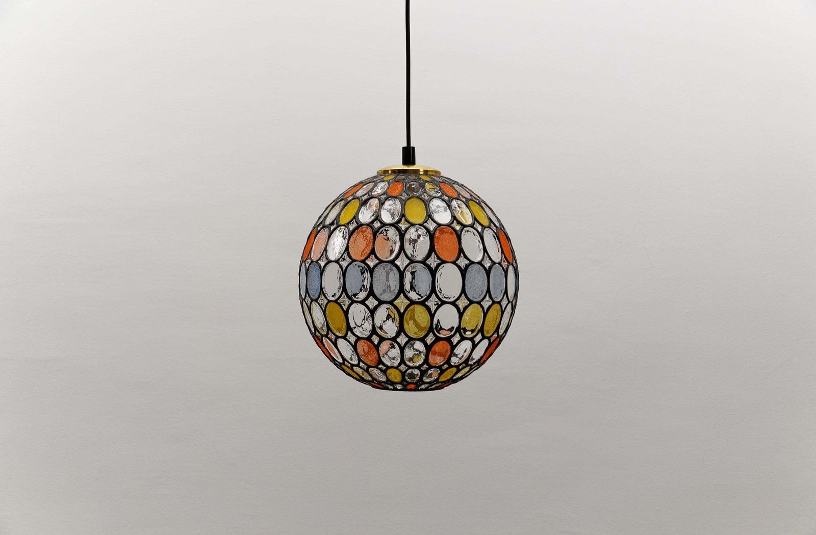 Large Multicolored Glass Ball Ceiling Lamp By Limburg, 1960s Germany, 1960s photo 1316.0