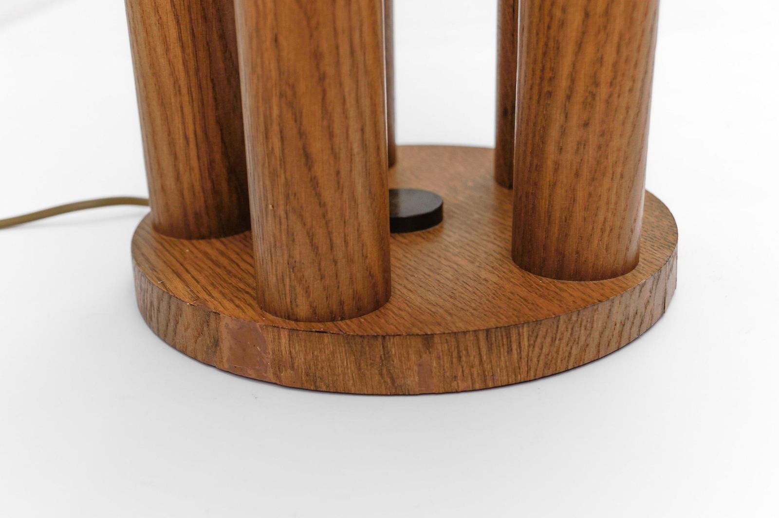 photo vinterior Rare Mid Century Modern Bamboo Floor Lamp With Five Opal Glass Shades, 1960s