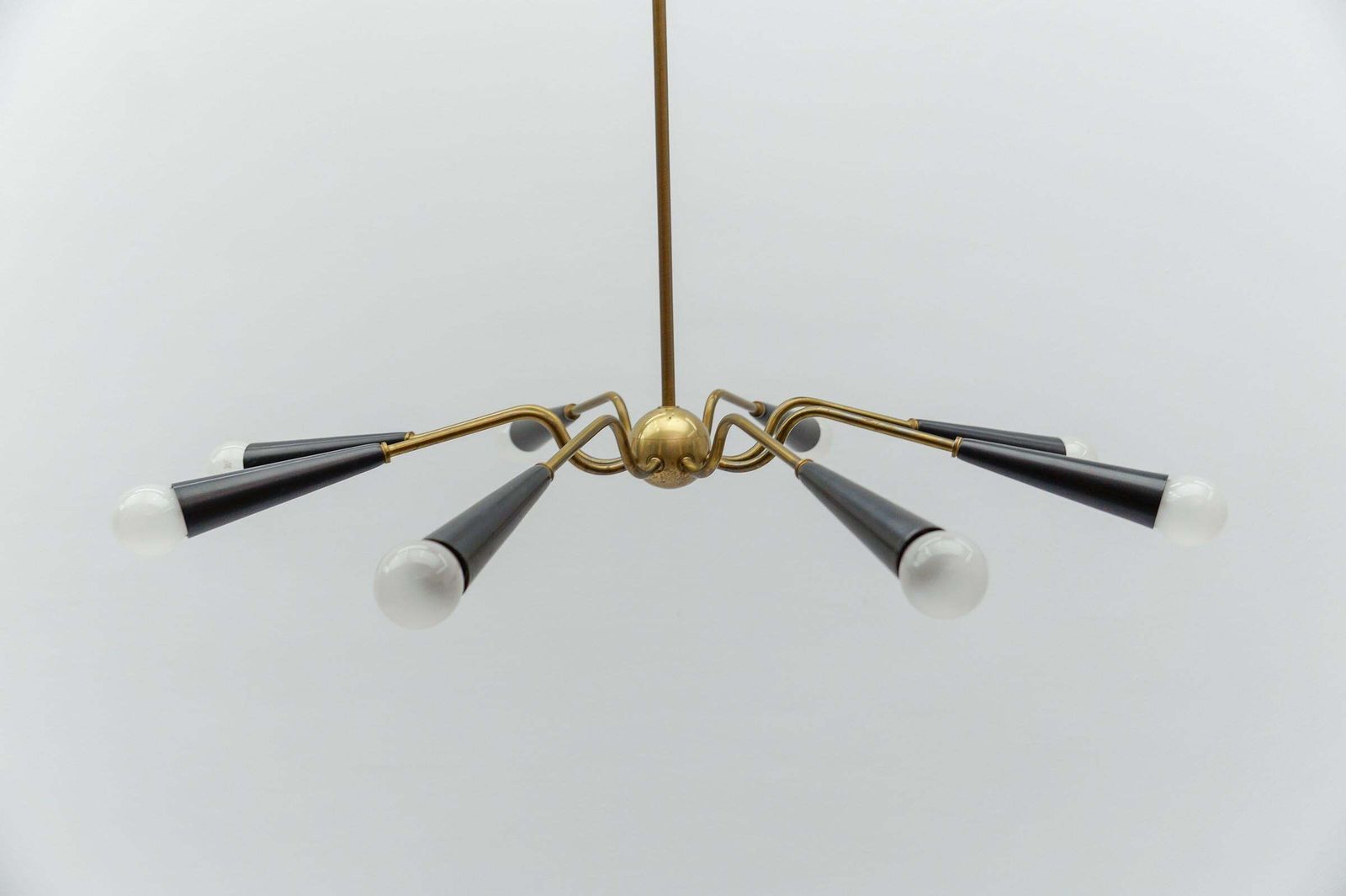 Awesome Sputnik Lamp In The Manner Of Arteluce, Italy, 1950s photo vinterior