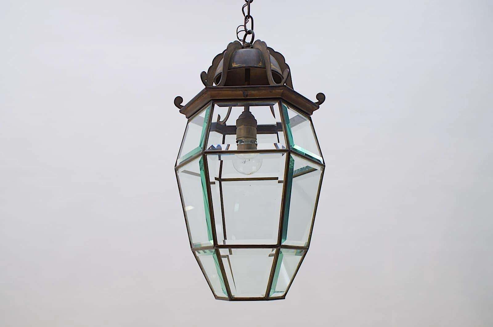 Lovely Adolf Loos Lobmeyr Style Light Cut Glass And Brass, Austria 1930s photo buy