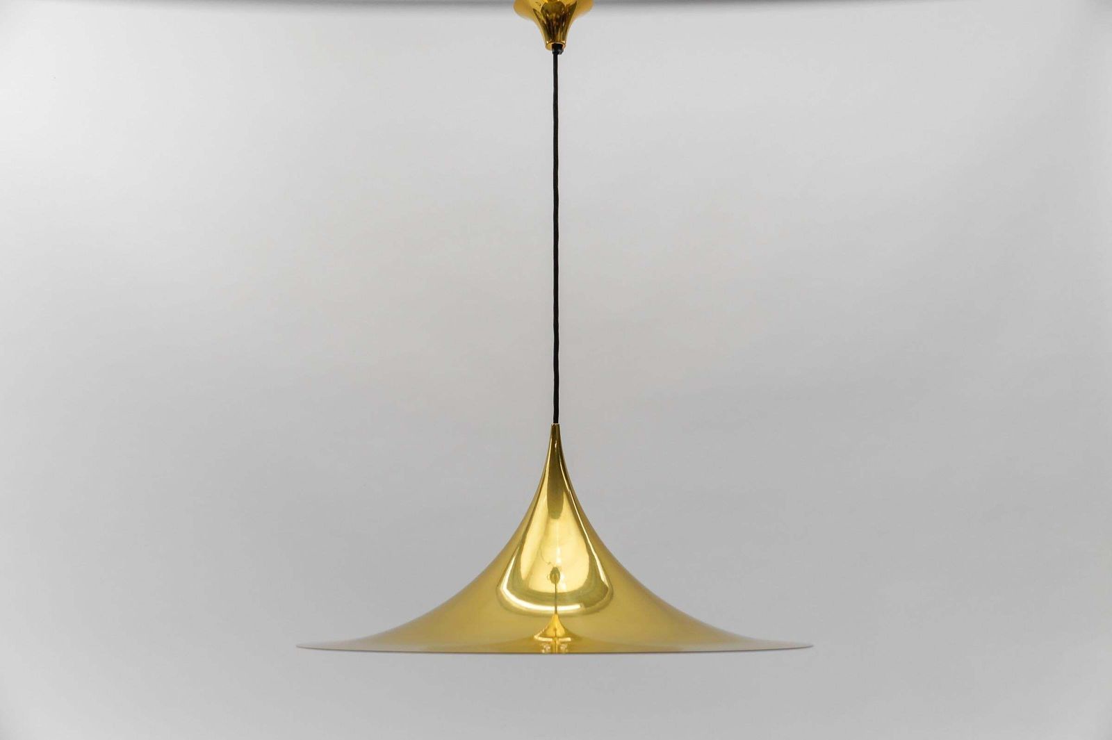 Large Gold Semi Pendant Lamp By Claus Bonderup & Torsten Thorup For Fog & Mørup photo furniture