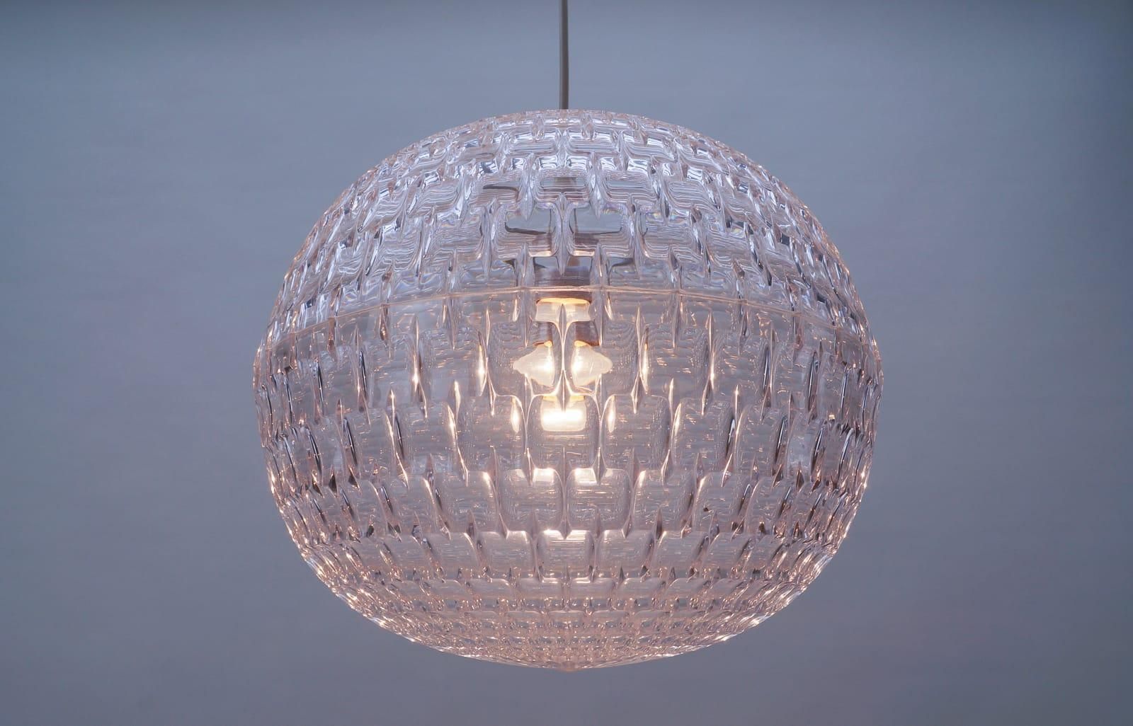 photo for sale Clear Acrylic Pendant Lamp By Aloys F. Gangkofner For Erco Leuchten, 1960s