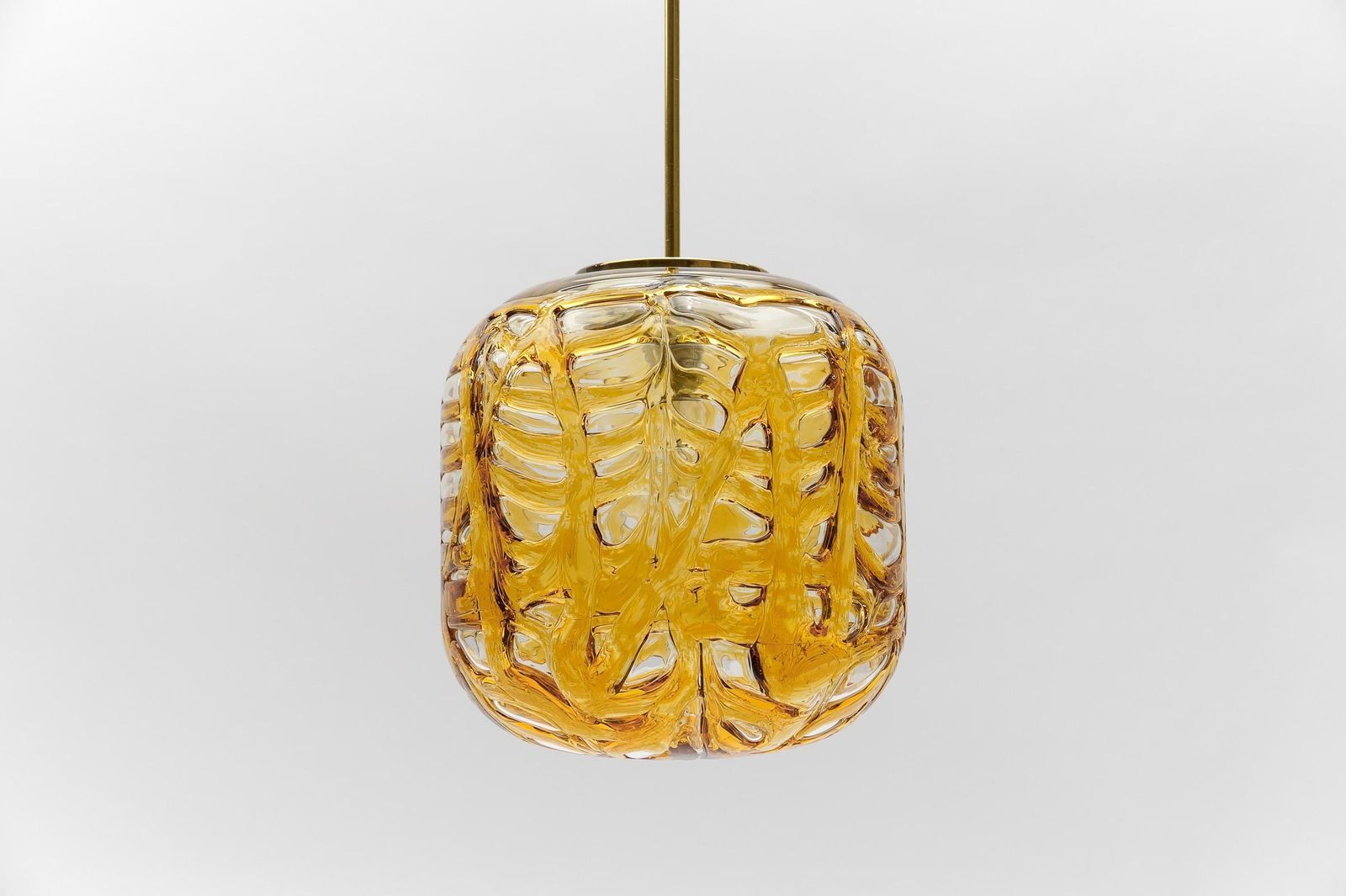 Large Oval Yellow Murano Glass Ball Pendant Lamp By Doria, 1960s Germany photo buy