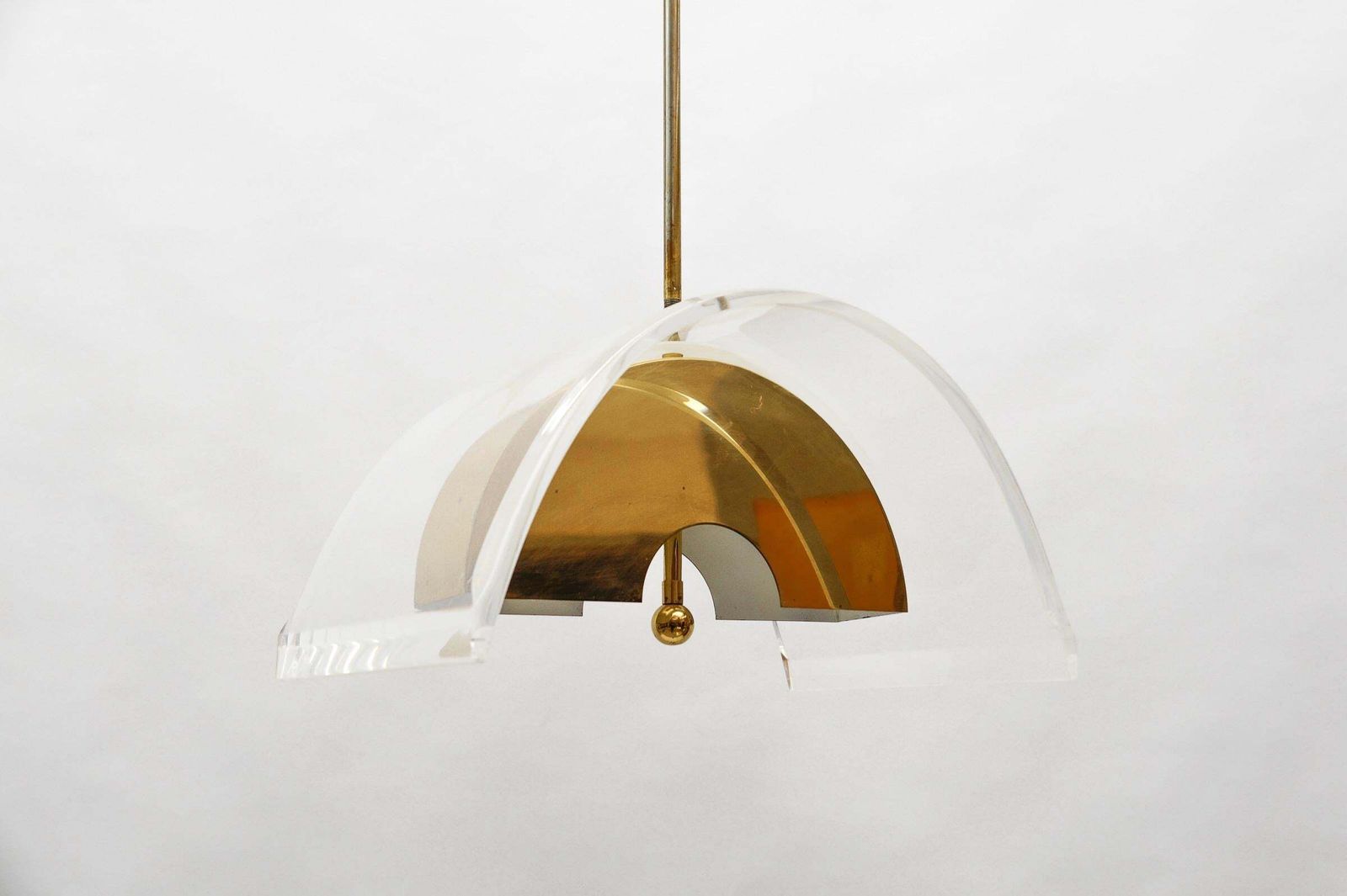 Hollywood Regency Acrylic Ceiling Lamp, Italy 1970s photo furniture