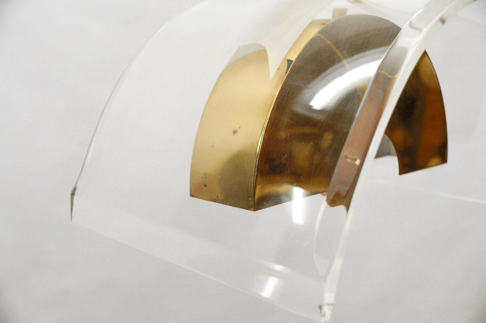 Lighting Hollywood Regency Acrylic Ceiling Lamp, Italy 1970s photo