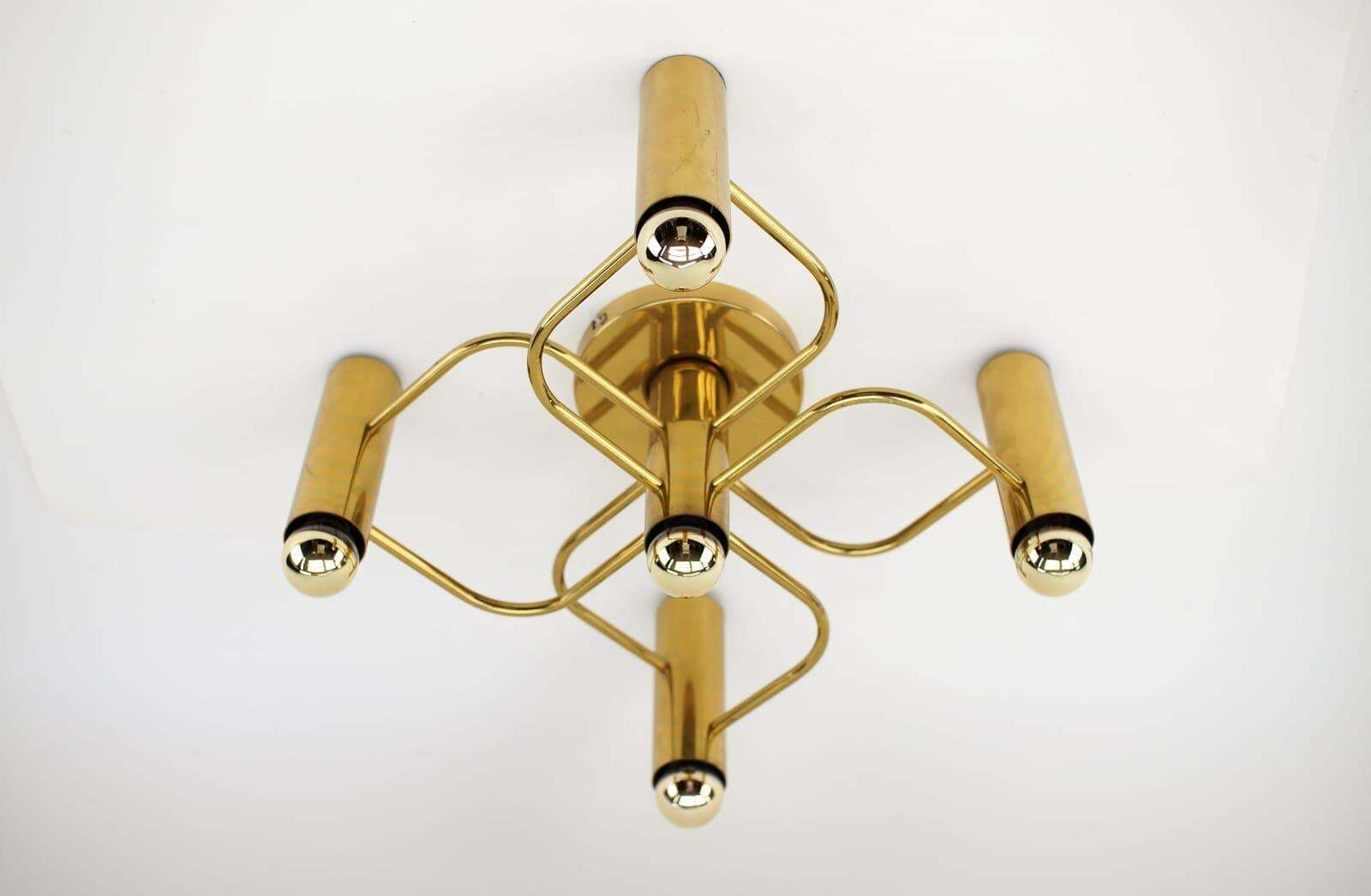 Set Of Sculptural Ceiling And Wall Light Flush Mount Chandelier By Leola, 1960s photo buy