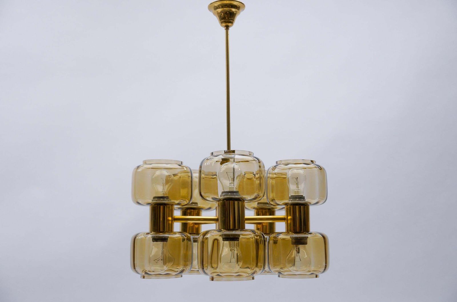 photo furniture Space Age Golden 10 Light Sputnik Lamp, 1960s