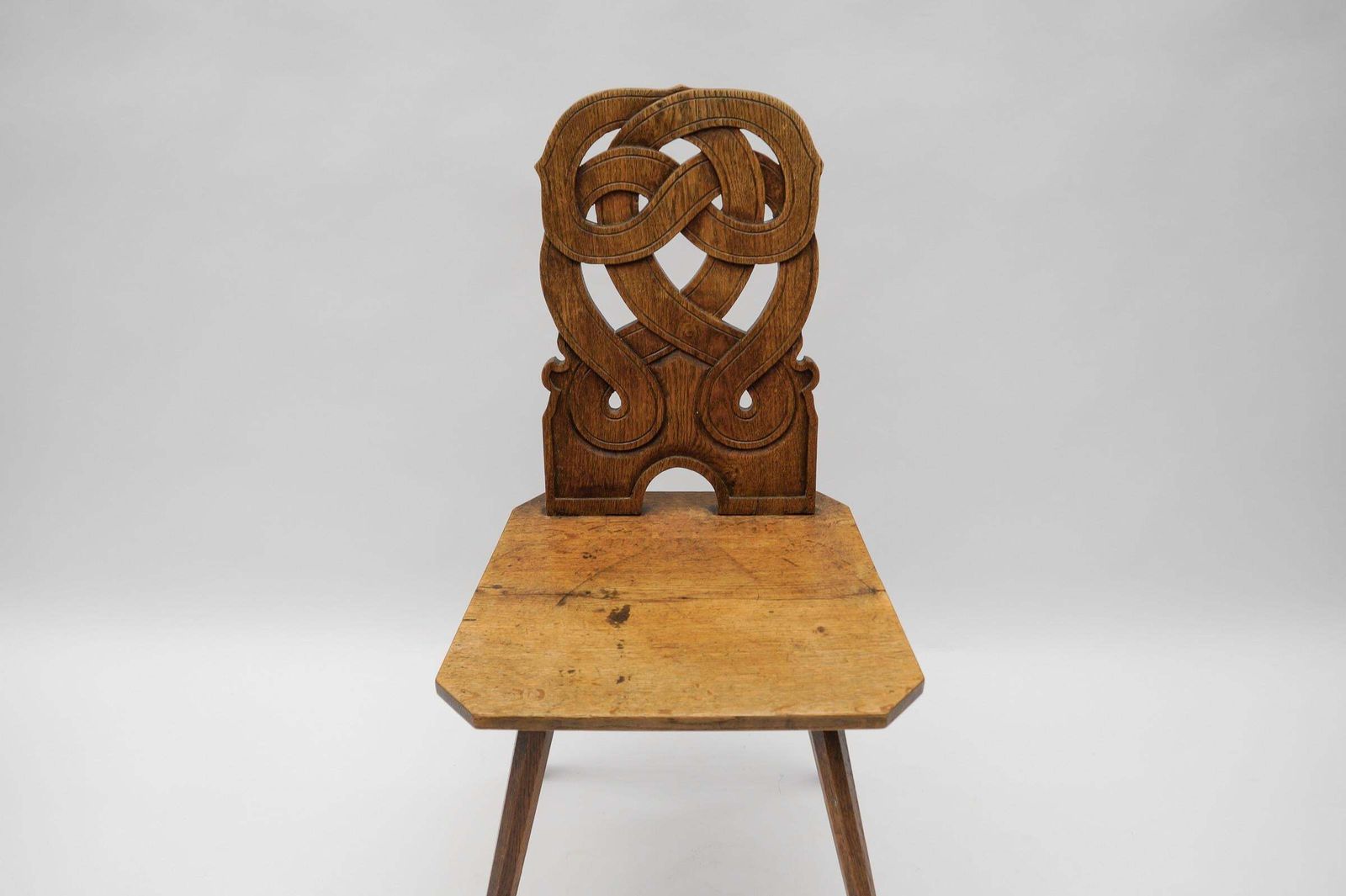 Alsatian Chair With Interlacing Pattern On The Back, France 1930s photo vinterior