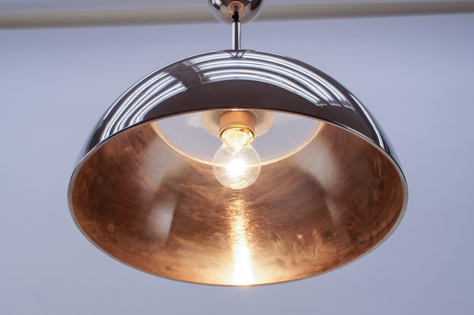 photo furniture Florian Schulz Nickel Plated Pendant Lamp With Counterweight, Germany, 1970s