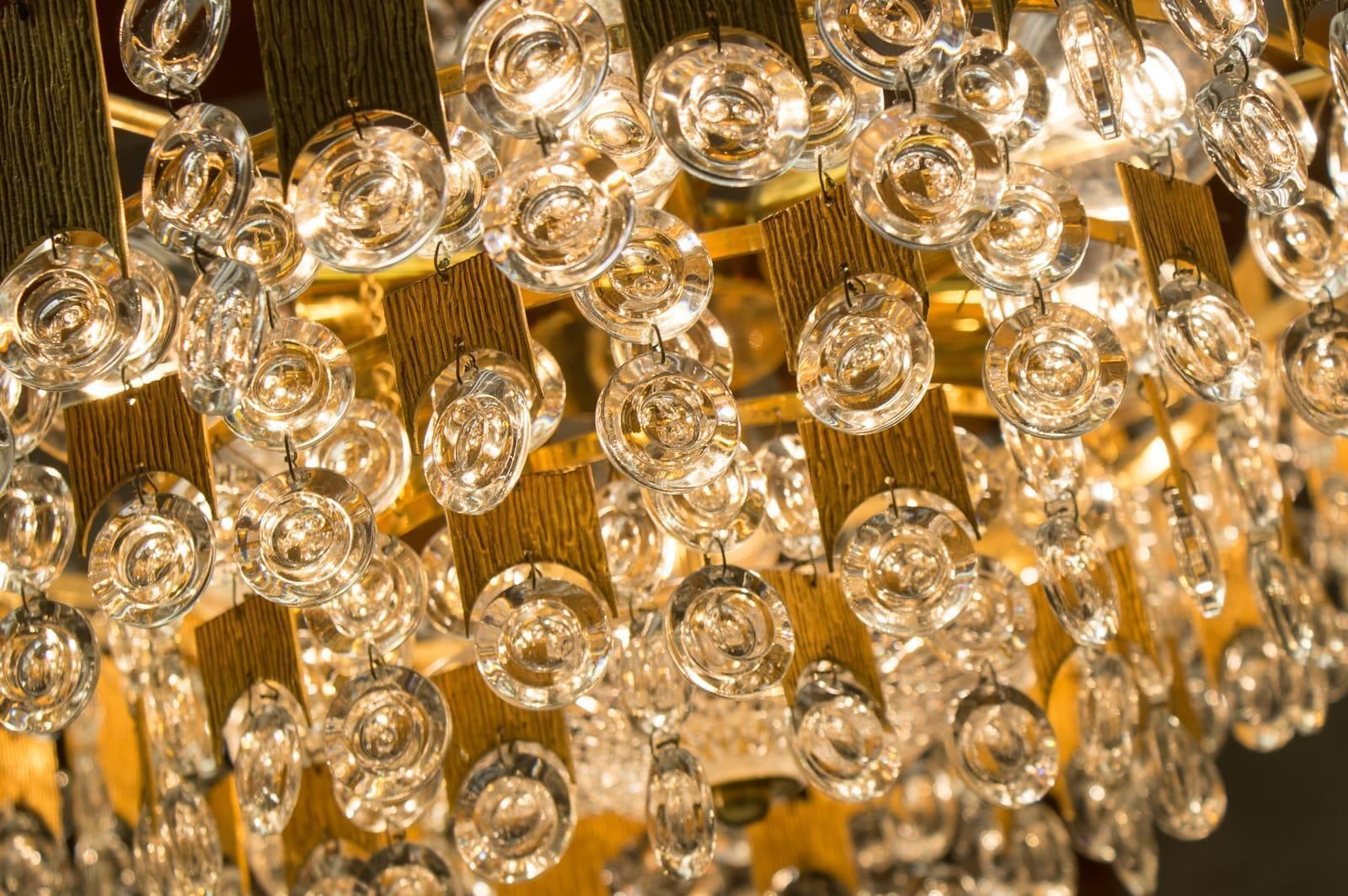 photo furniture Midcentury Jeweled Crystal Chandelier By Palwa 'Palme & Walter', 1960s