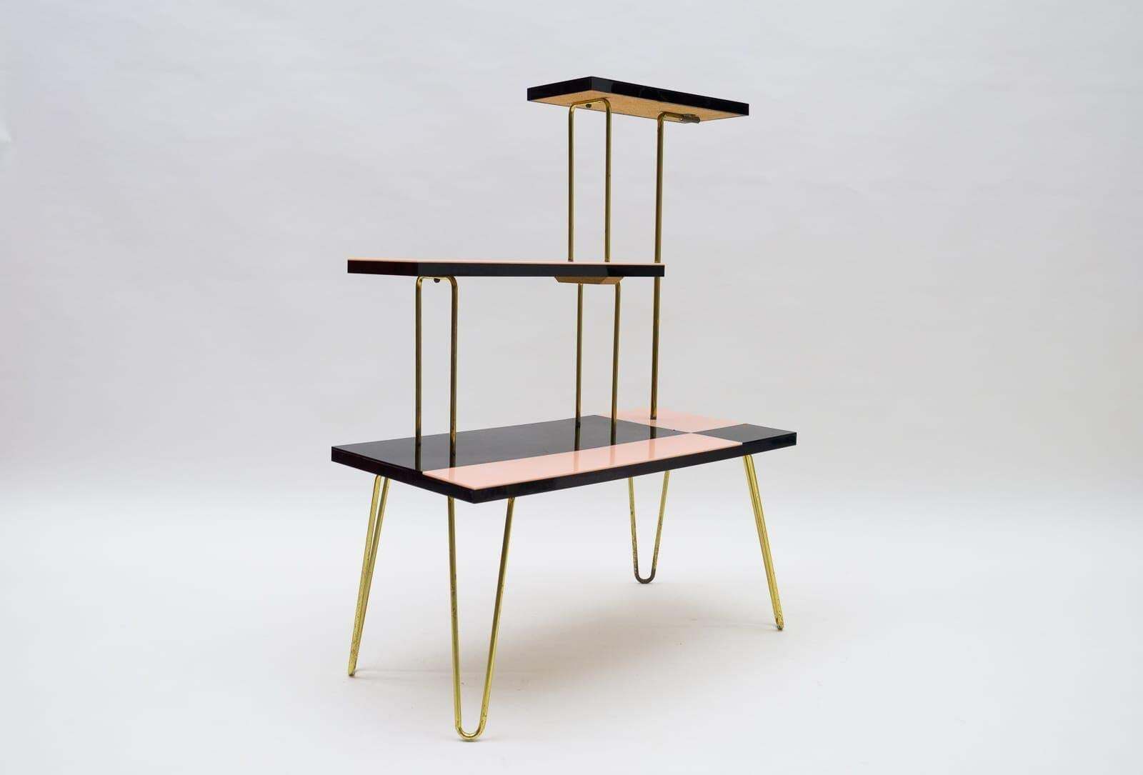 Mid Century Modern Brass Tubular Steel étagère / Flower Stand, 1950s/60s photo Home Decor