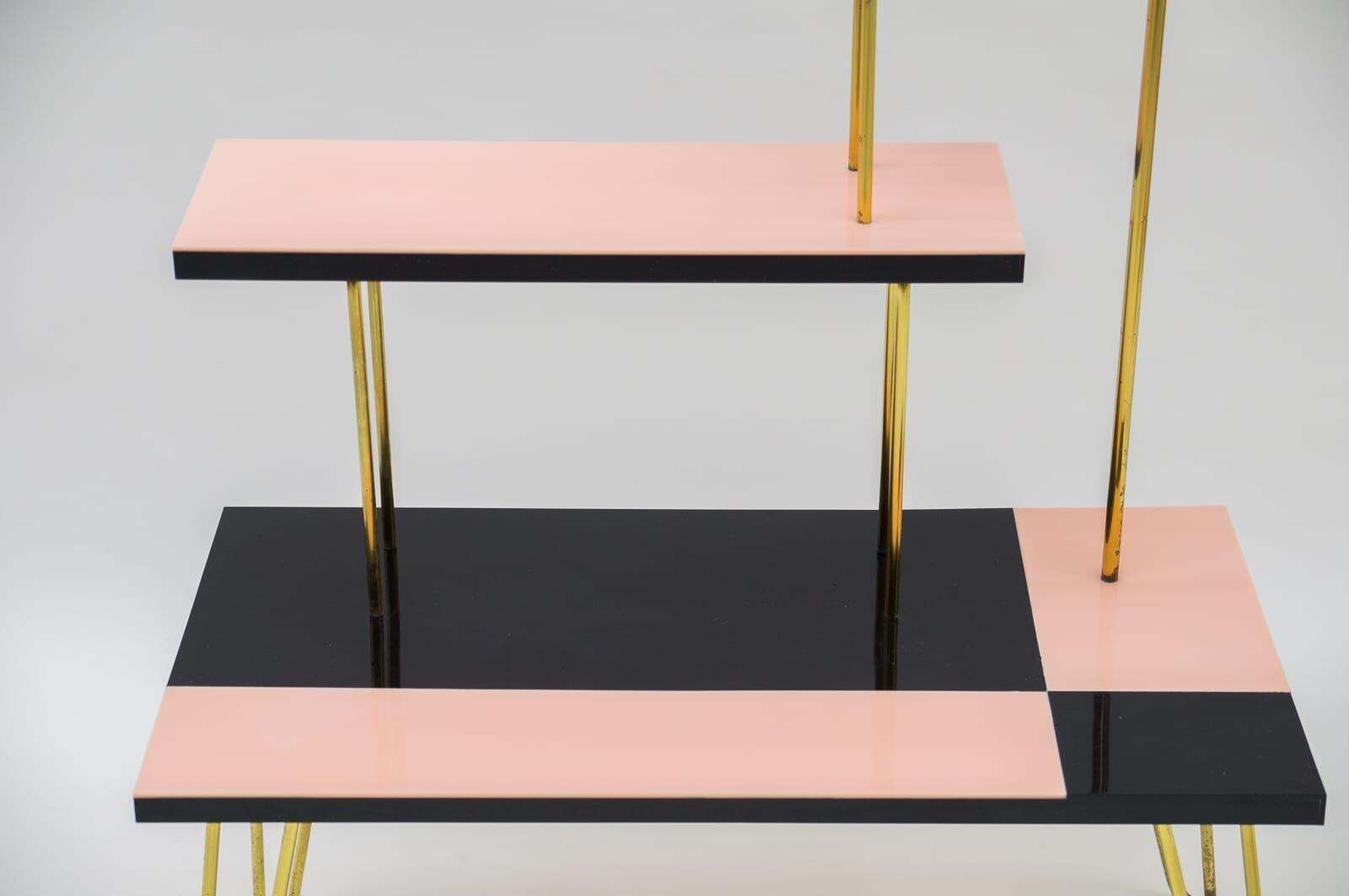 photo furniture Mid Century Modern Brass Tubular Steel étagère / Flower Stand, 1950s/60s