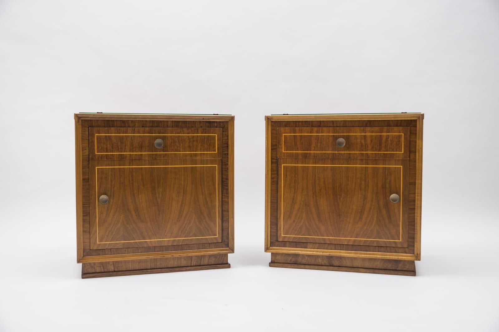 Lovely Austrian Art Deco Nightstands With Inlays, 1930s, Set Of 2 photo furniture