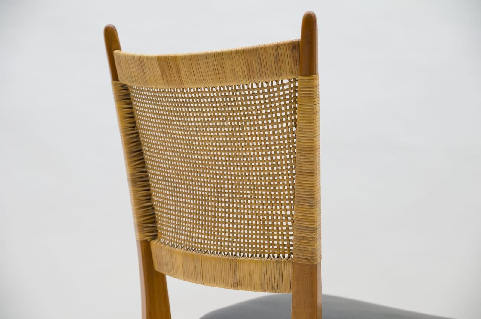 photo for sale Wooden And Leather Dining Chair, Germany, 1950s
