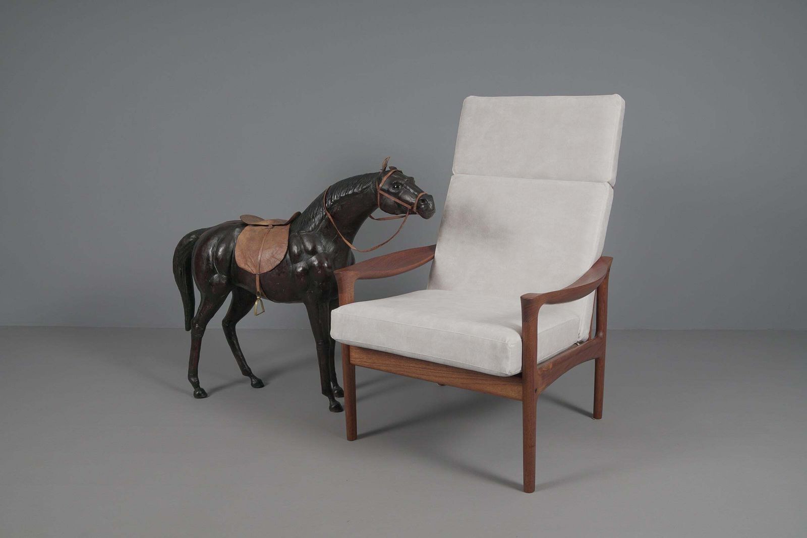 Extremely Rare, Huge Lifelike Horse Made Of Leather, 1960s photo for sale
