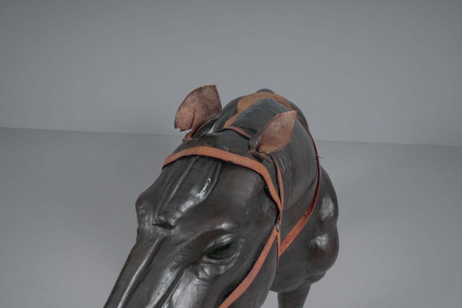 photo buy Extremely Rare, Huge Lifelike Horse Made Of Leather, 1960s