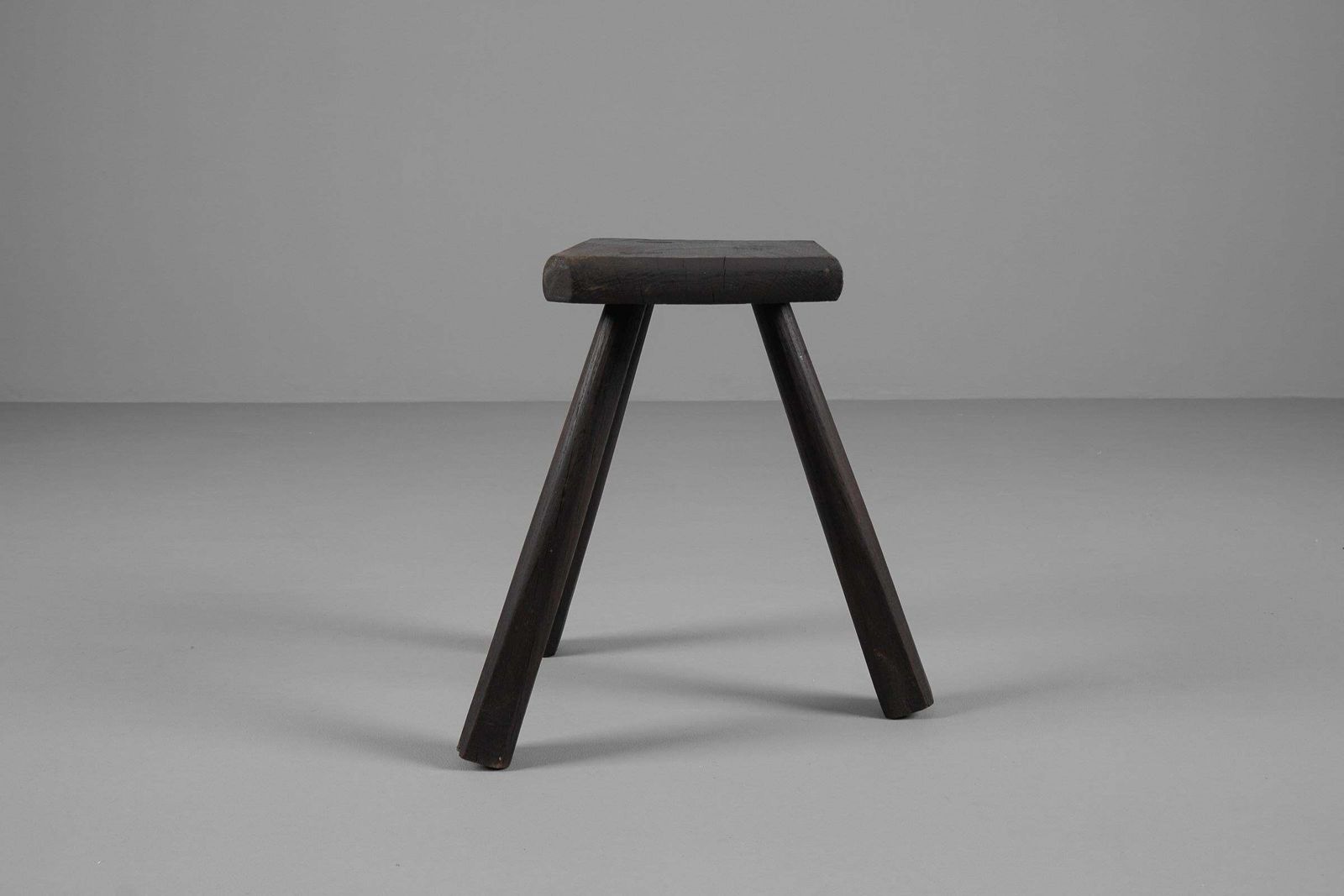Mid Century Modern Oak Work Stool From The French Province, 1960s. photo 552.0