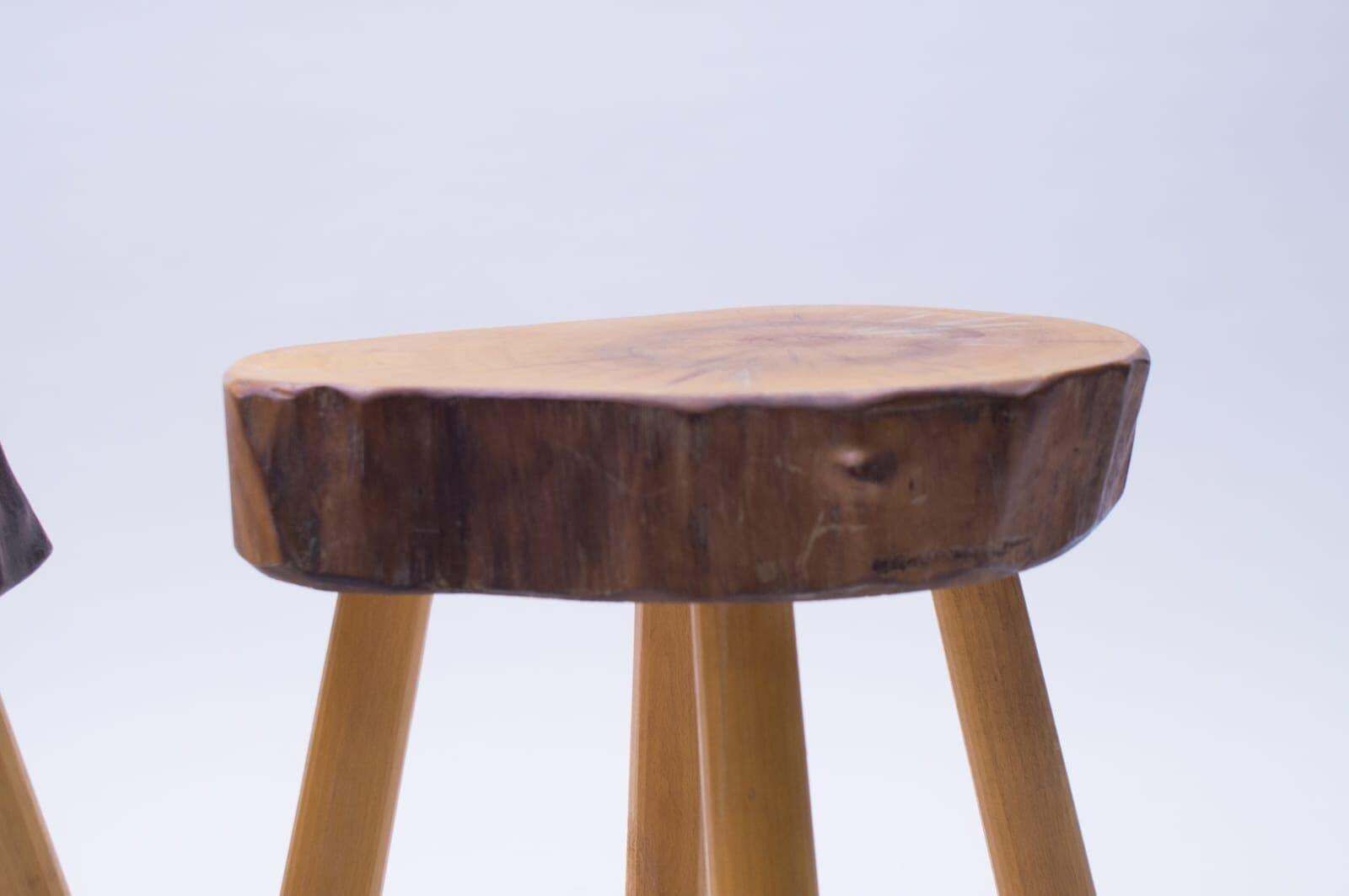 photo for sale Set Of 3 Rare Midcentury Four Legged Side Tables Or Stools