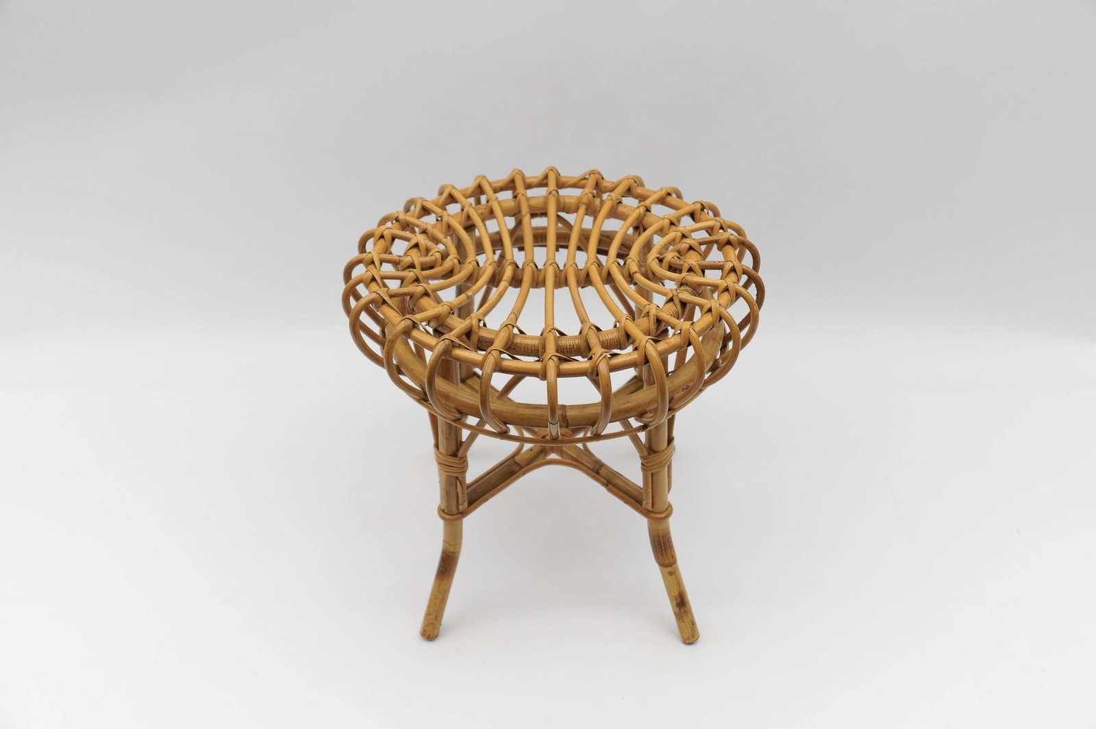 Lovely Bamboo Stool By Franco Albini, 1950s Italy photo furniture