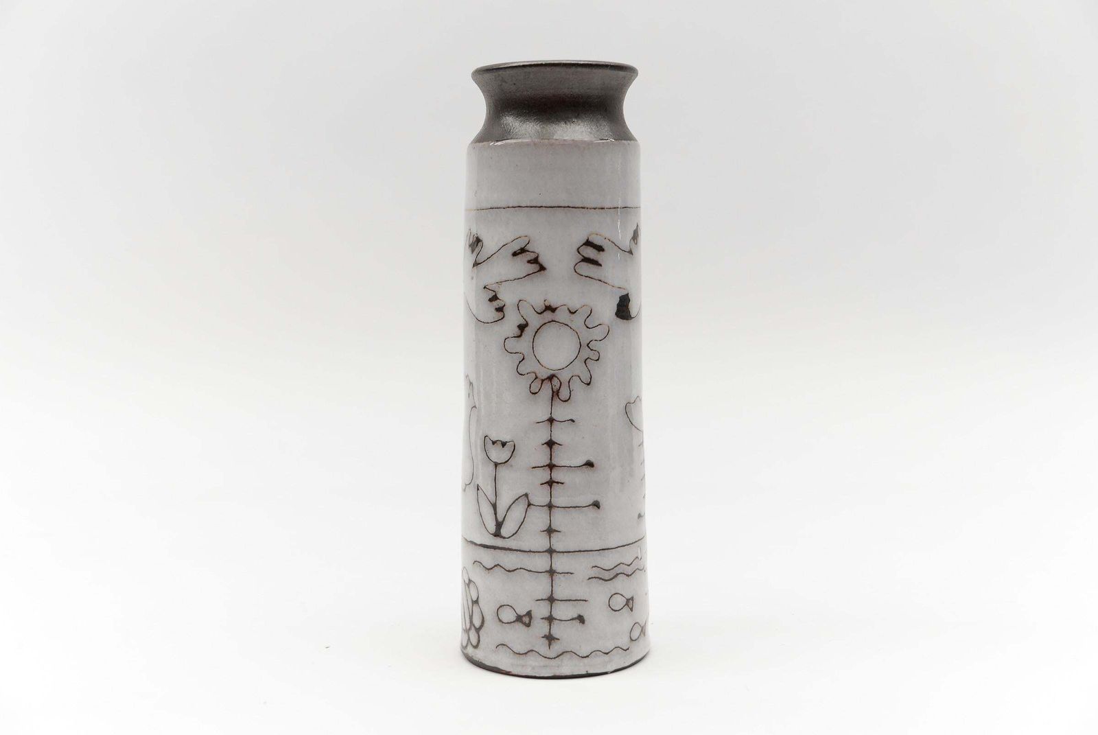 Studio Ceramic "Summer Time" Sun And Birds Vase By Wilhelm & Elly Kuch, 1960s photo furniture