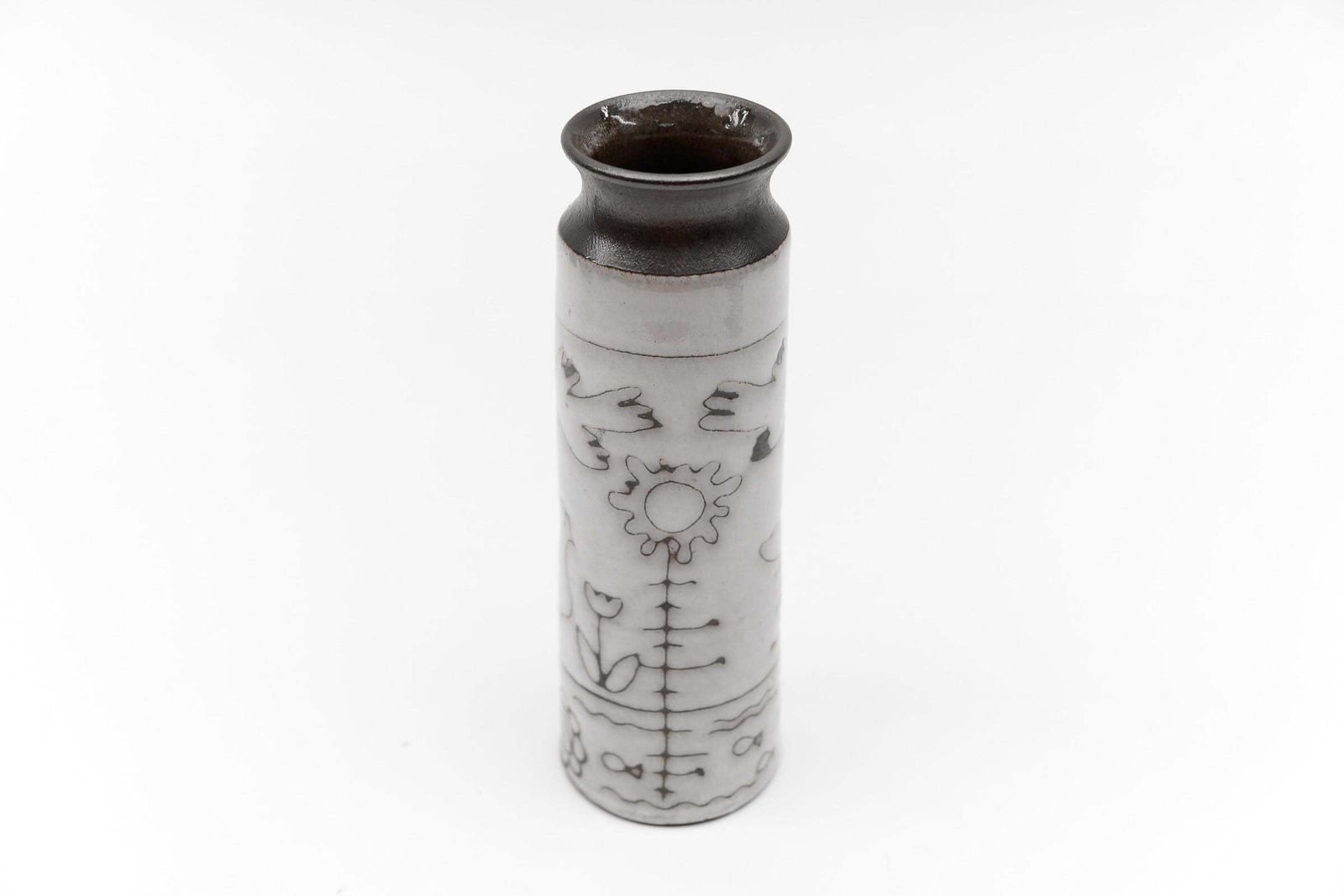 Studio Ceramic "Summer Time" Sun And Birds Vase By Wilhelm & Elly Kuch, 1960s photo for sale
